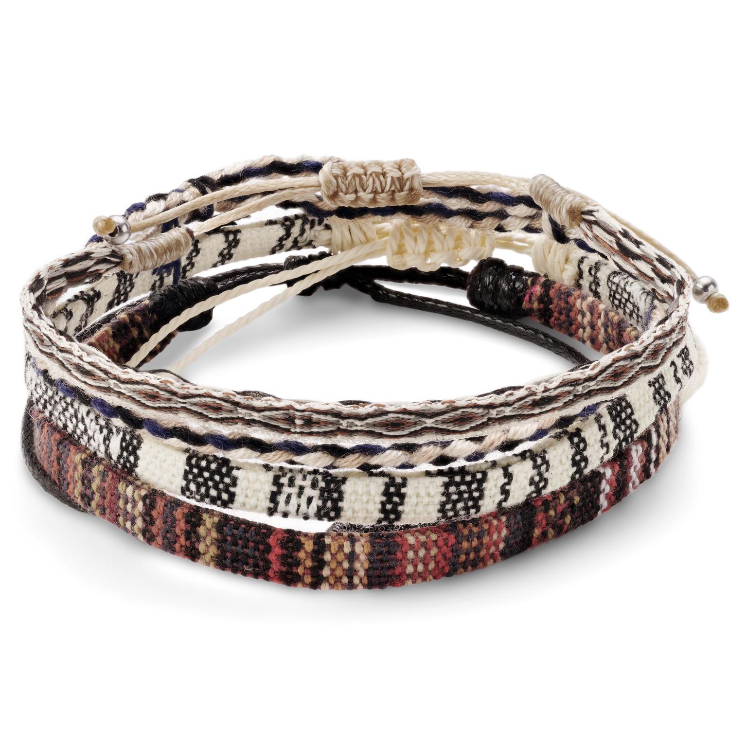 Amalfi | Surfararmband i röd, vit och flerfärgad textil Amalfi | Surfararmband i röd, vit och flerfärgad textil