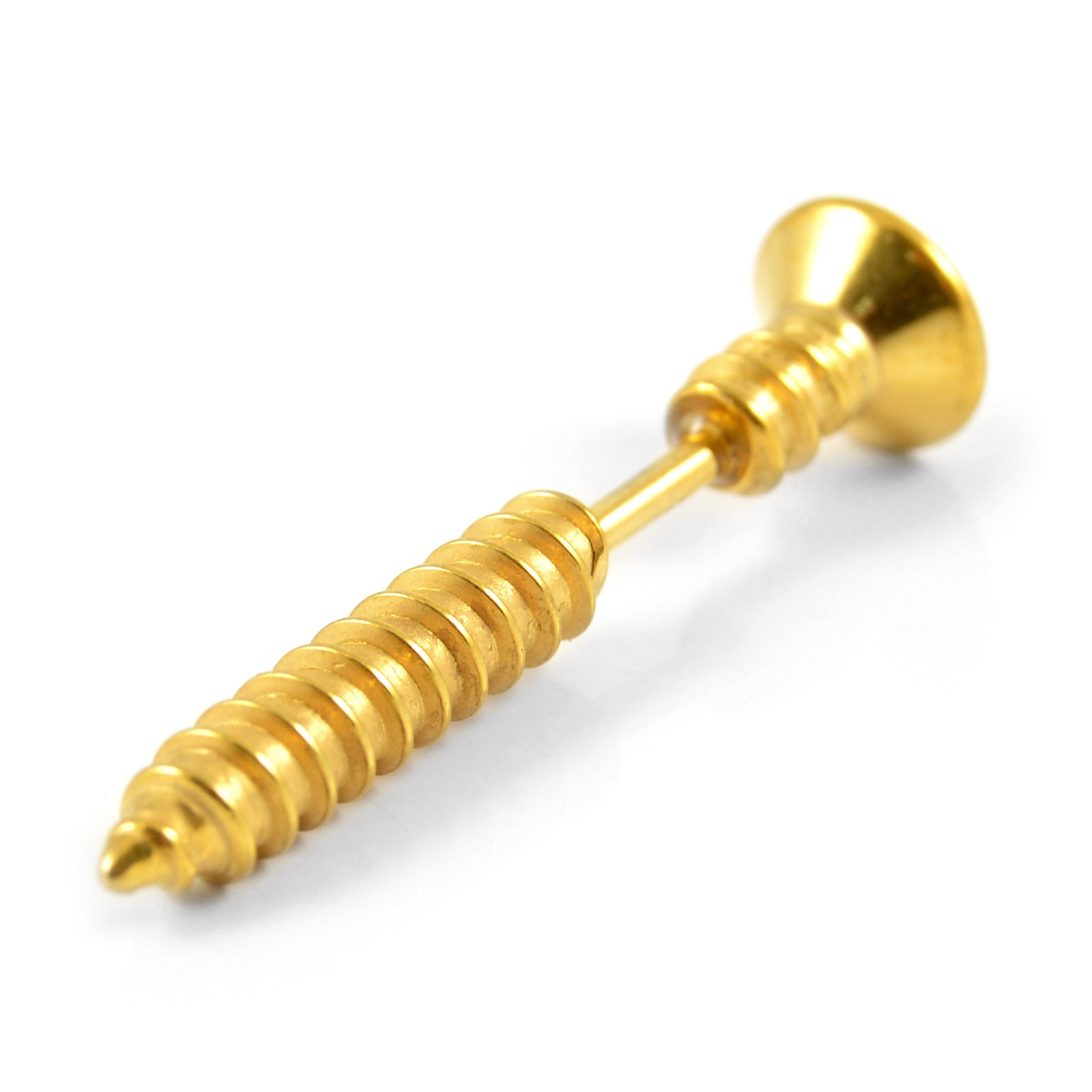 Screwless Gold-Tone Earring - 6