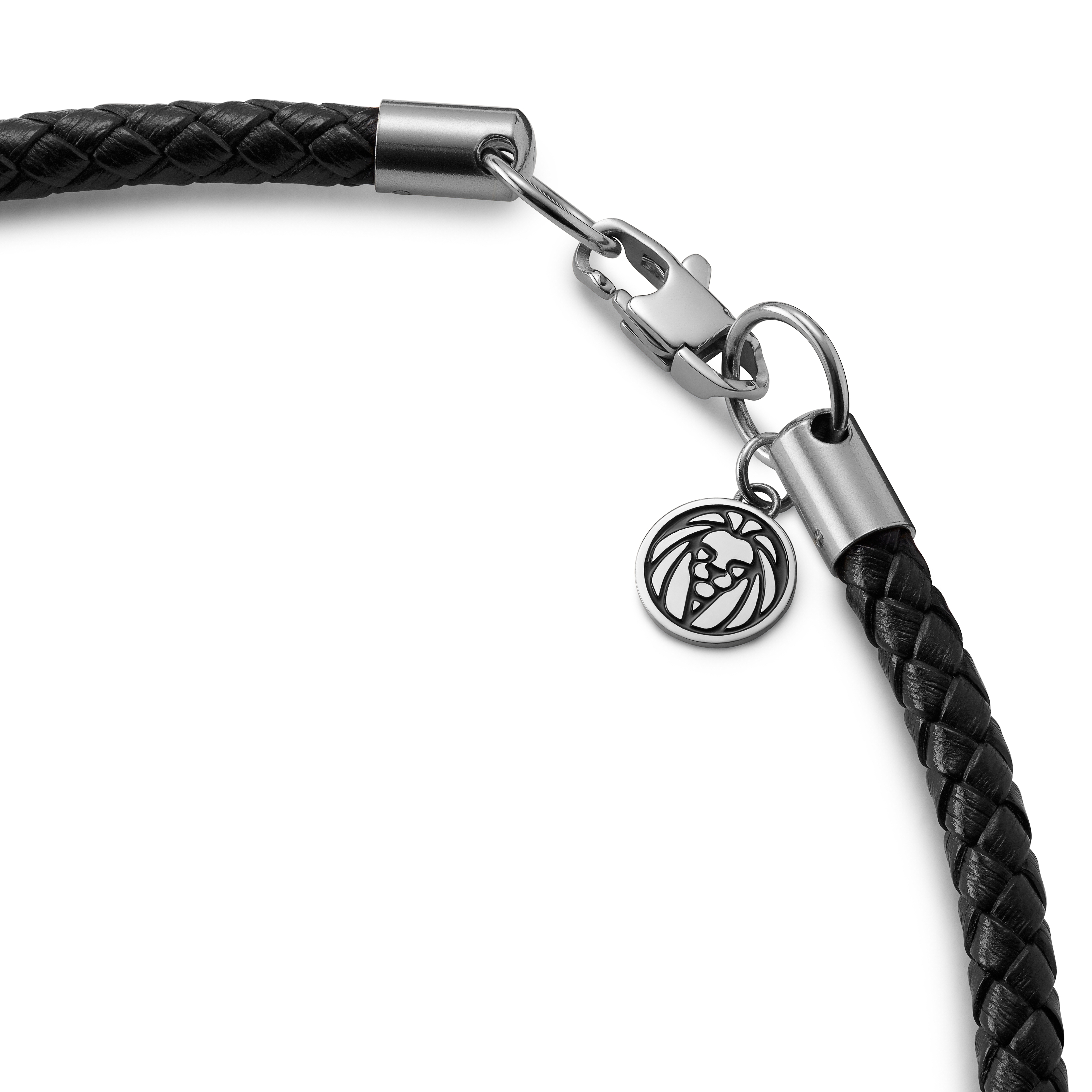 Tenvis | 5 mm Silverfärgad Onyx Läderhalsband - 6