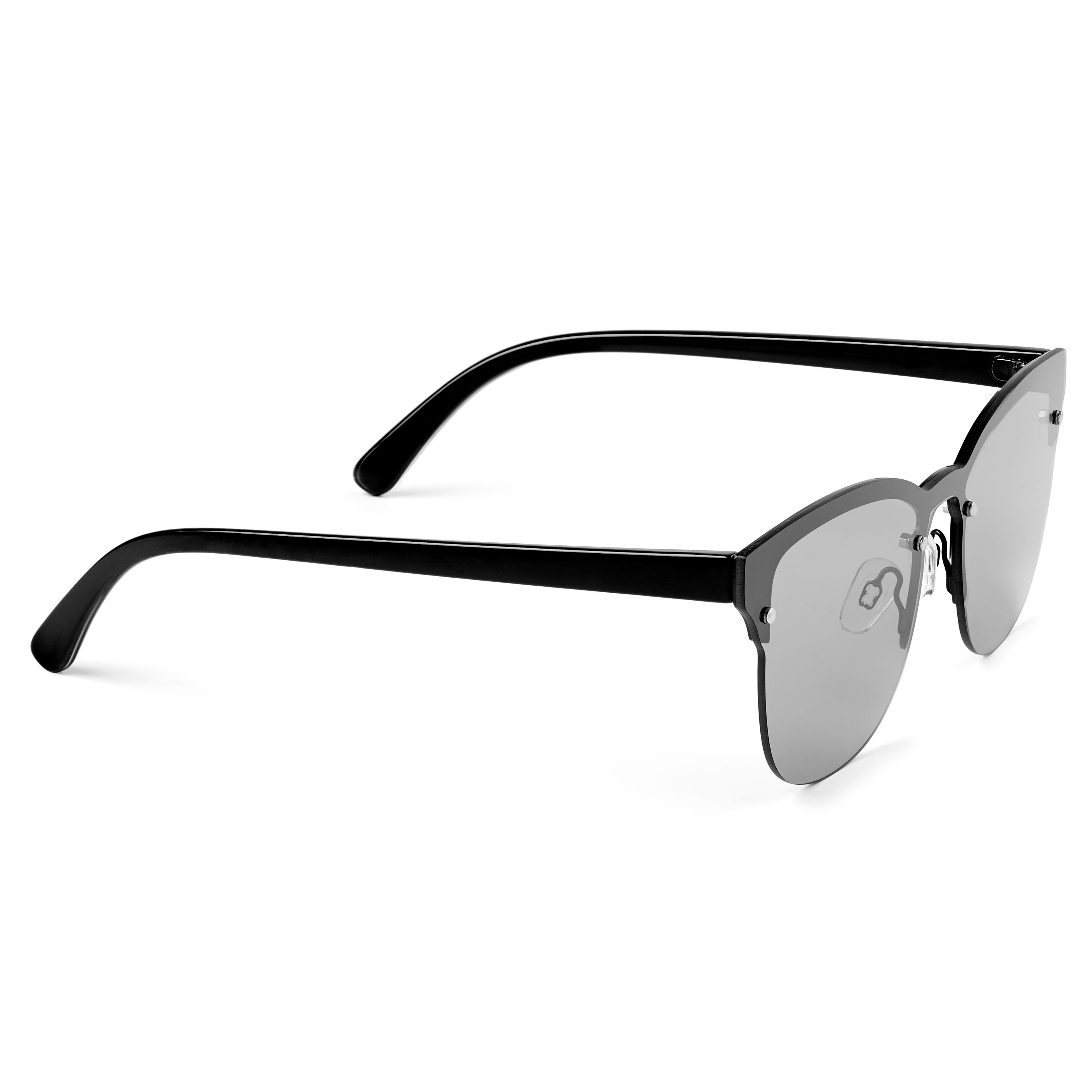 Zwart op Zwarte Browline Zonnebril - 3