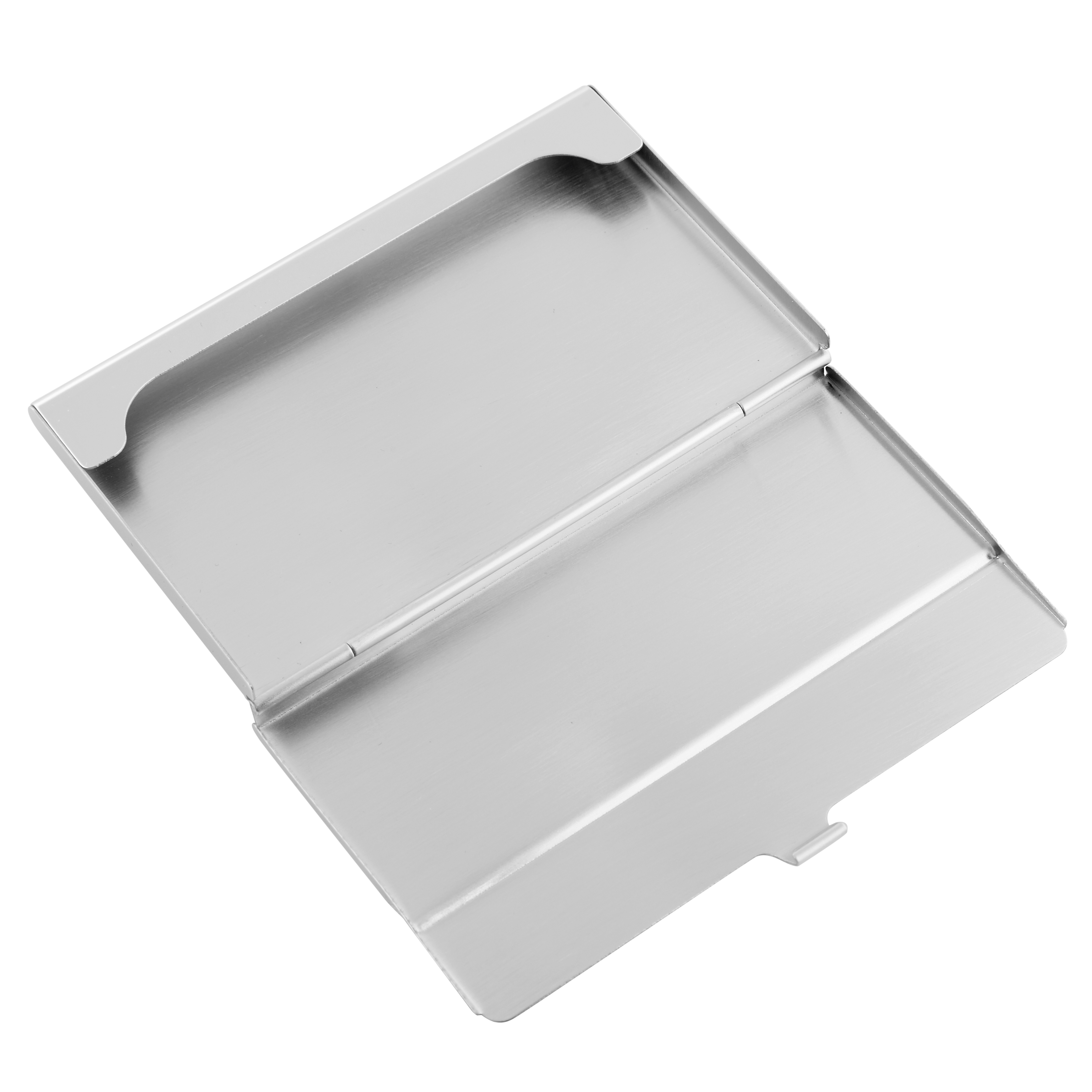 Hopeasävyinen korttikotelo kahdella viimeistelyllä - 2