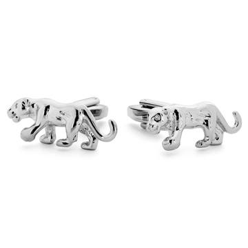 Zoikos | Zilverkleurige Jaguar Manchetknopen Zoikos | Zilverkleurige Jaguar Manchetknopen