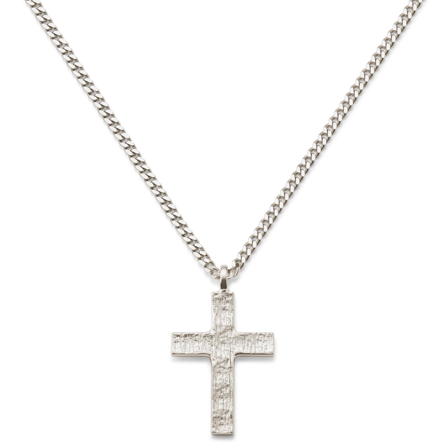 Rustic | Uncoated Raw 925 Sterling Silver Cross Necklace Rustic | Uncoated Raw 925 Sterling Silver Cross Necklace