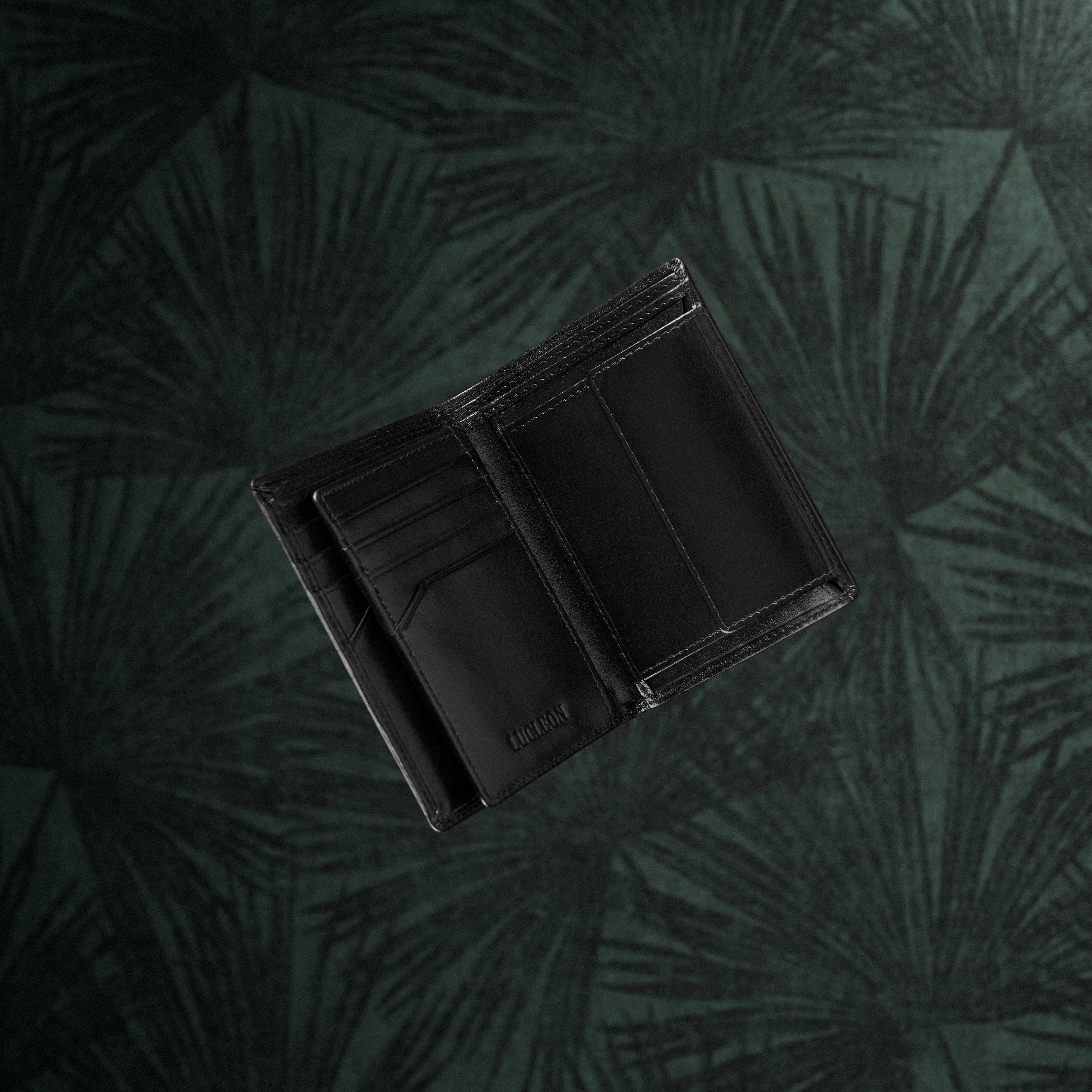 Голям черен кожен портфейл Jasper - 5