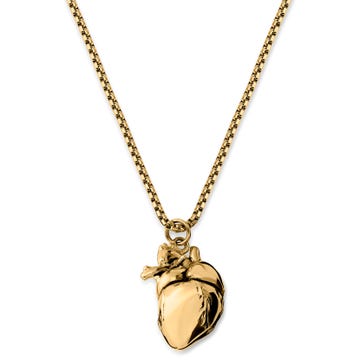 Egan | Gold-Tone Heart Box Chain Necklace