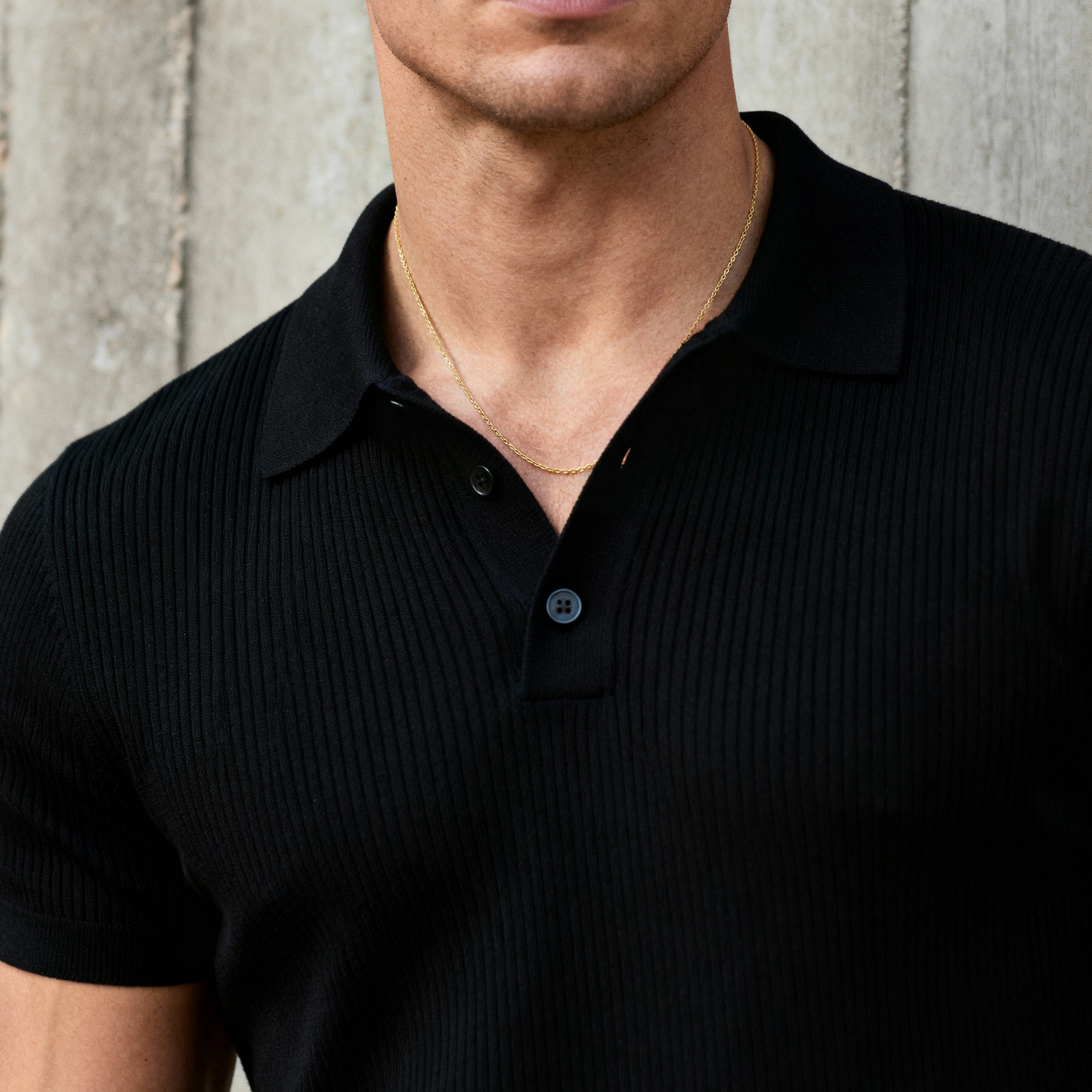 Essentials | Ogrlica s lancem u obliku kabla zlatne boje, 2 mm - 2