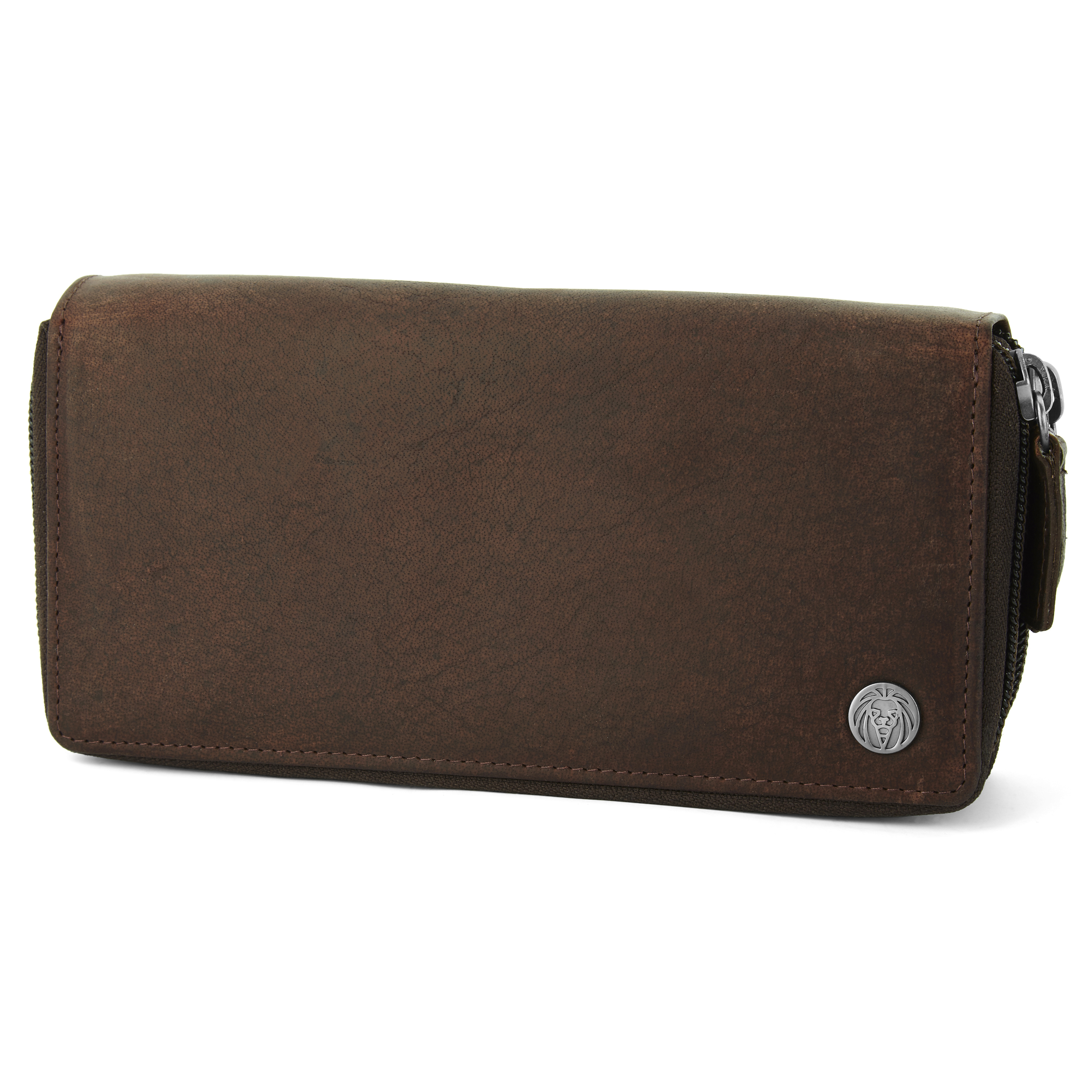 Oxford Accordion Brown Leather Wallet - 1