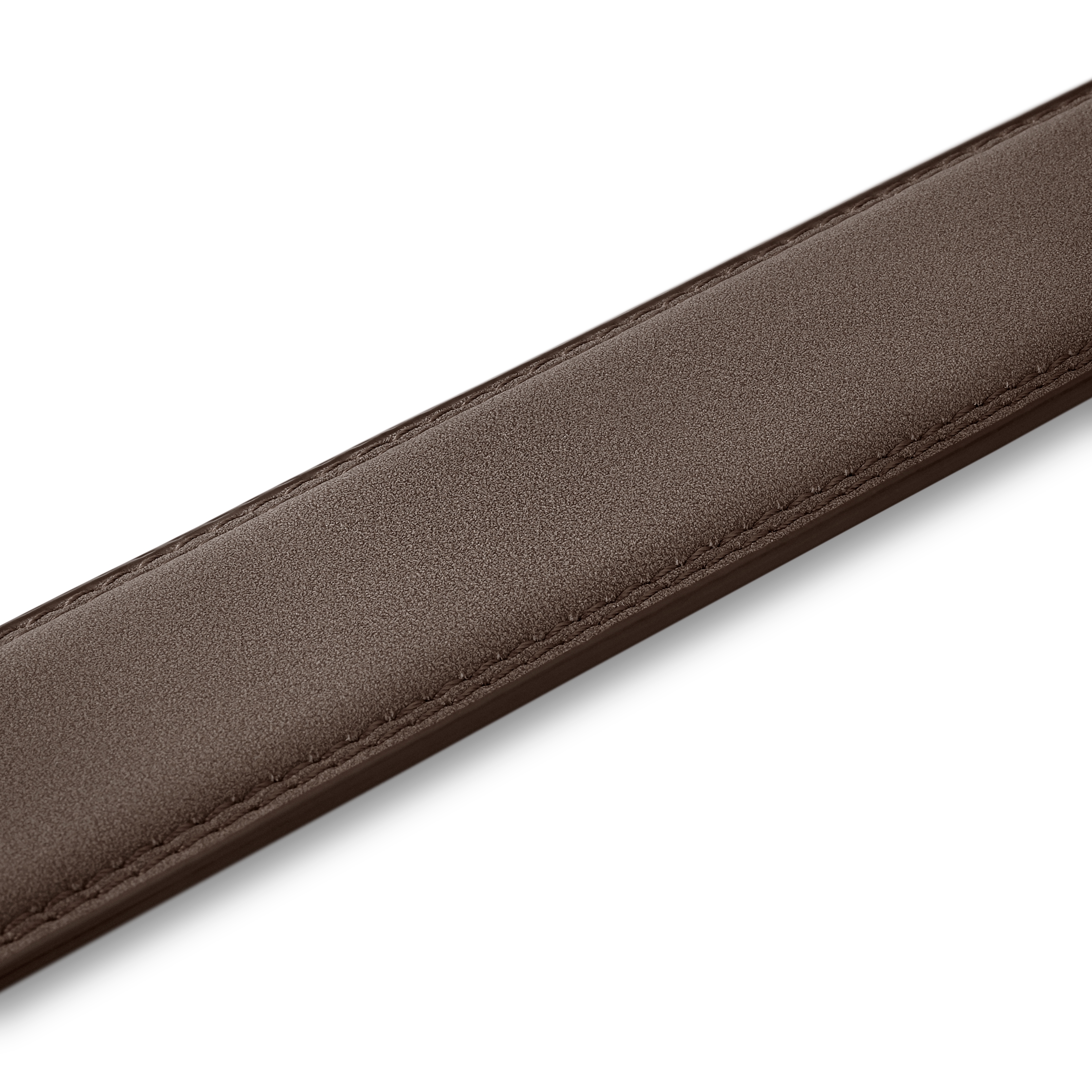 Dark Brown Traditional Faux Suede Belt - 5