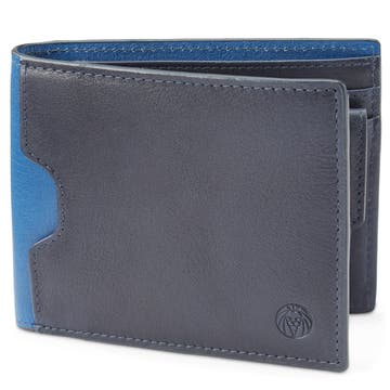 Lukas námořnicky modrá kožená peněženka s RFID blokací