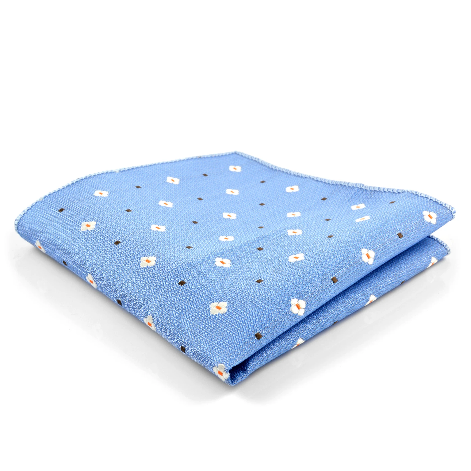 Sky Blue & Daisy Dotted Pocket Square Sky Blue & Daisy Dotted Pocket Square