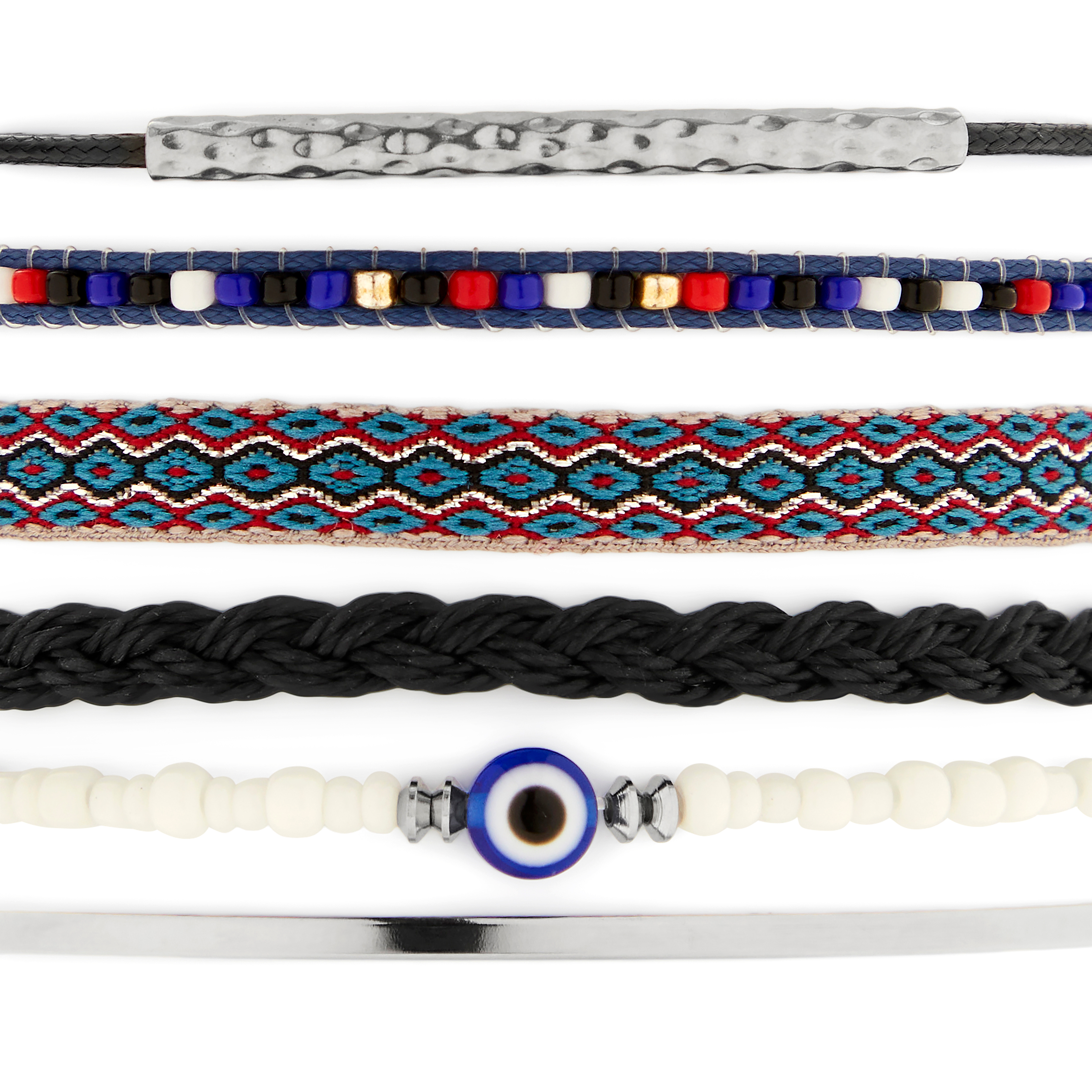 Amalfi | Trapani conjunto de 6 pulseras antracita - 3