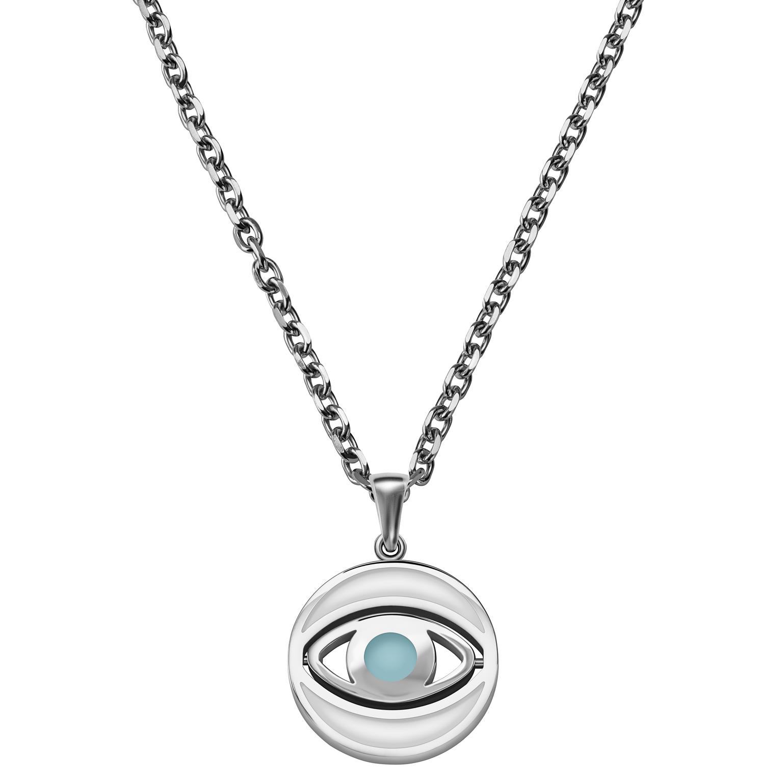 Evil Eye | Colier argintiu cu pandantiv reversibil Evil Eye | Colier argintiu cu pandantiv reversibil