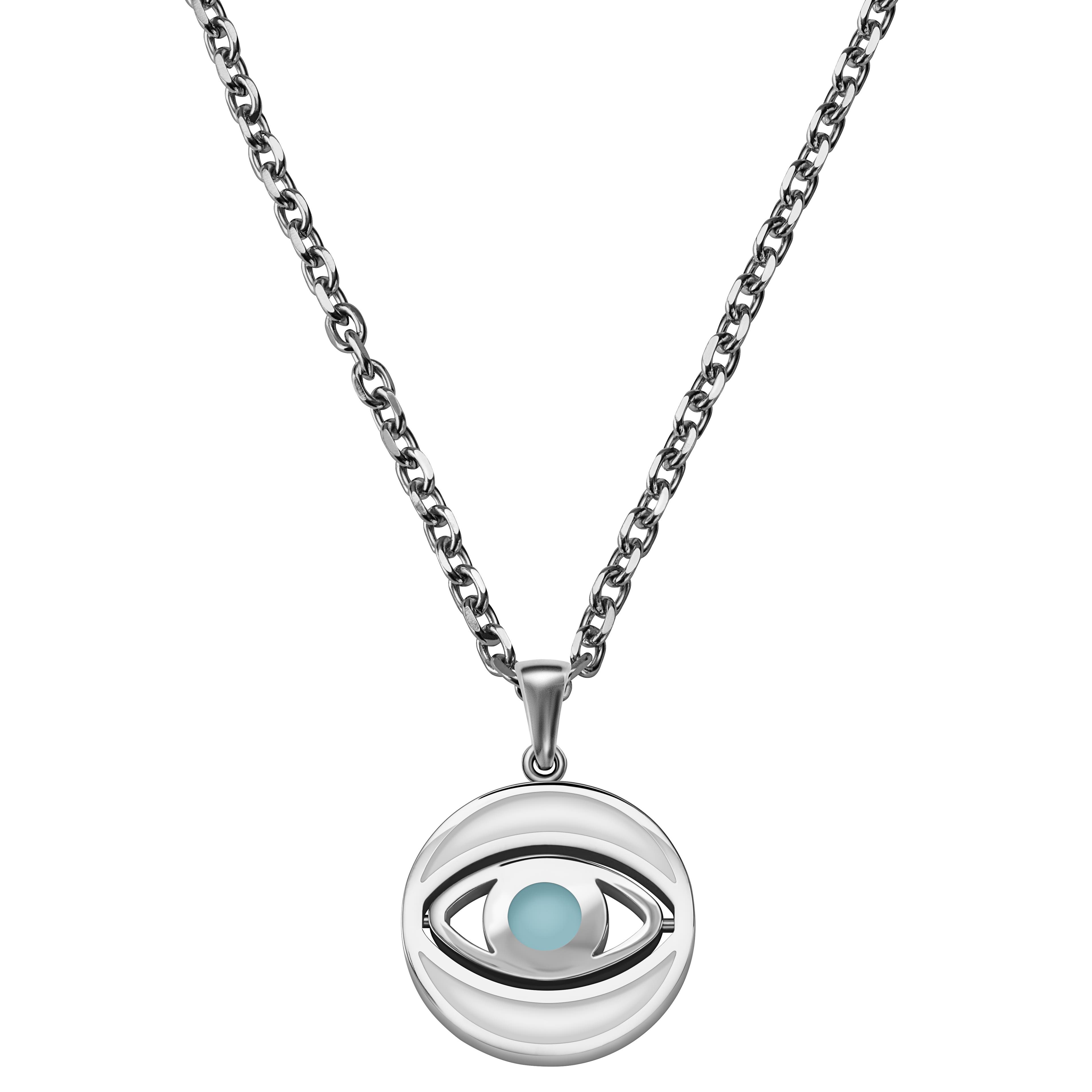 Evil Eye | Colar Prateado Rotativo Evil Eye | Colar Prateado Rotativo