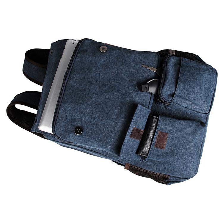 Denimblauer kompakter Rucksack - 7
