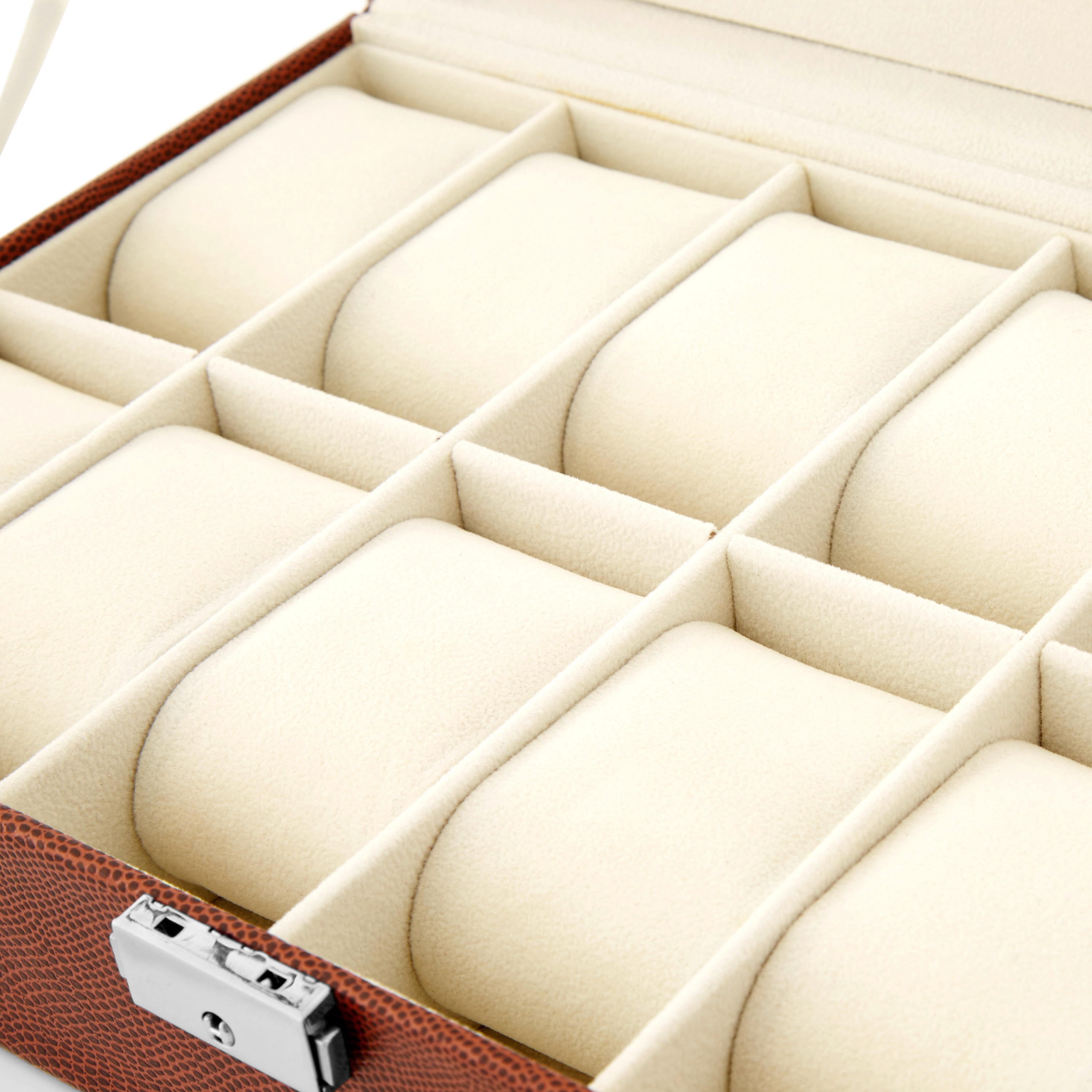 Roodbruine Horlogekast van Slangenleer - 12 Horloges - 6