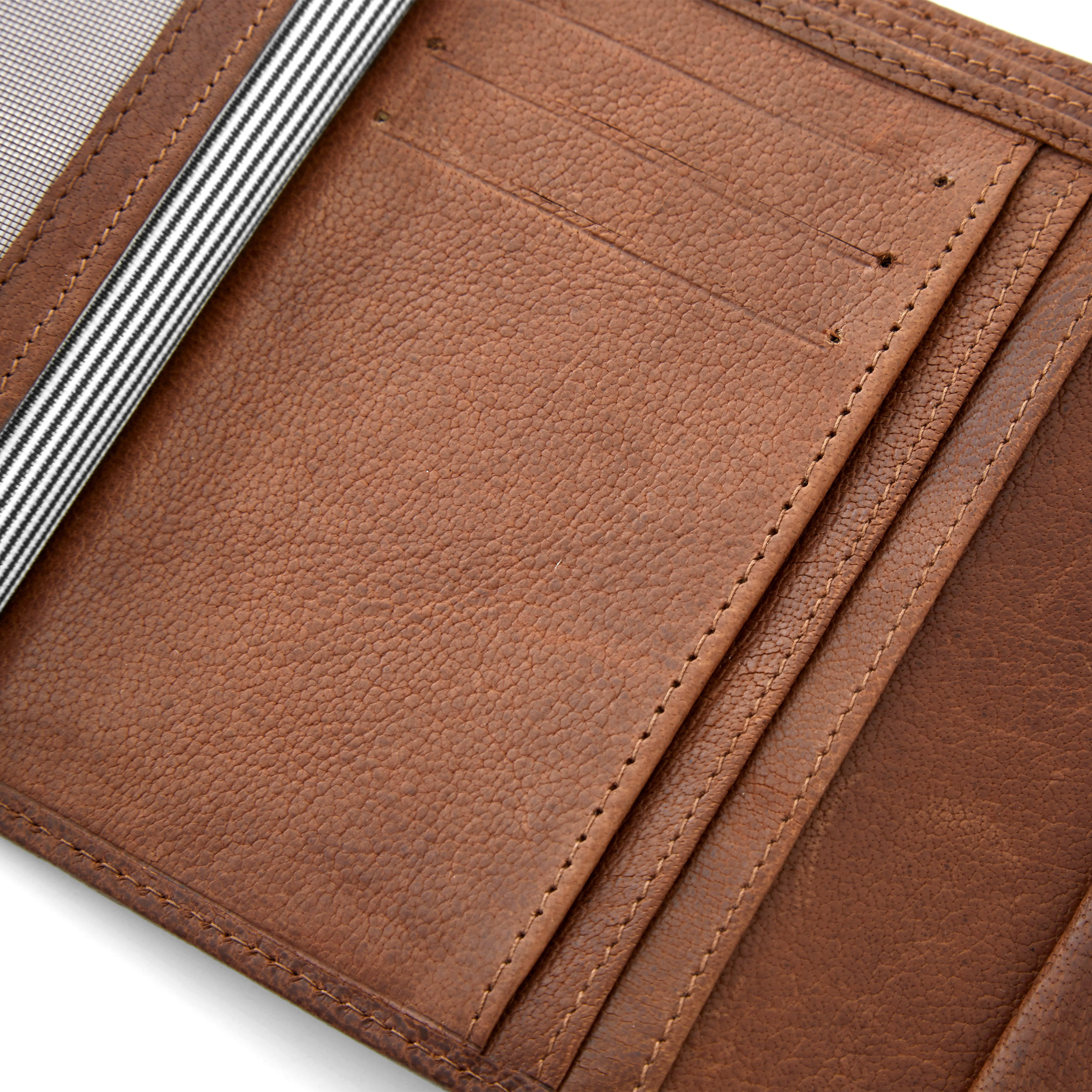 Keltaruskea Stand-up California -nahkalompakko - 6