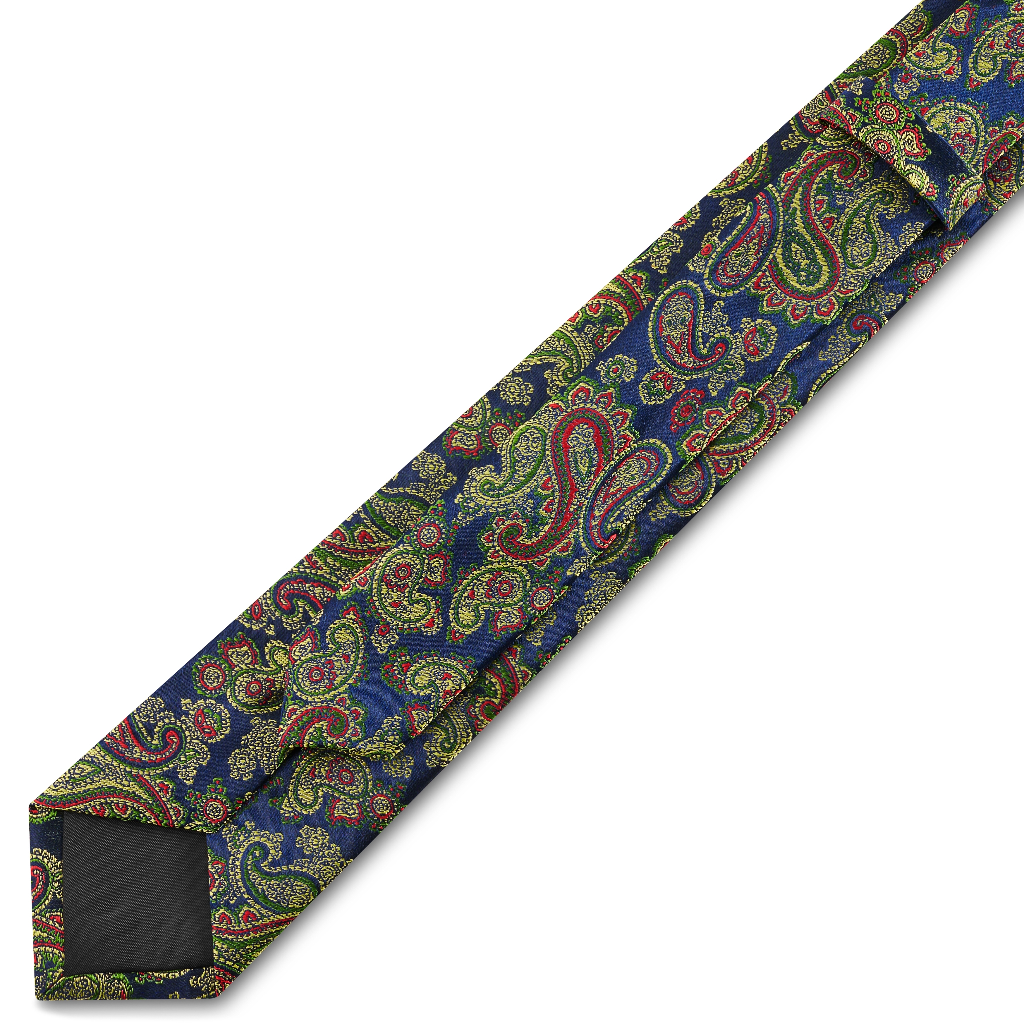 Cravate en soie colorée à motif cachemire bleu clair | 6 cm - 5