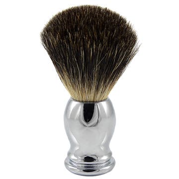Stainless Steel Oval Pure Badger Shaving Brush