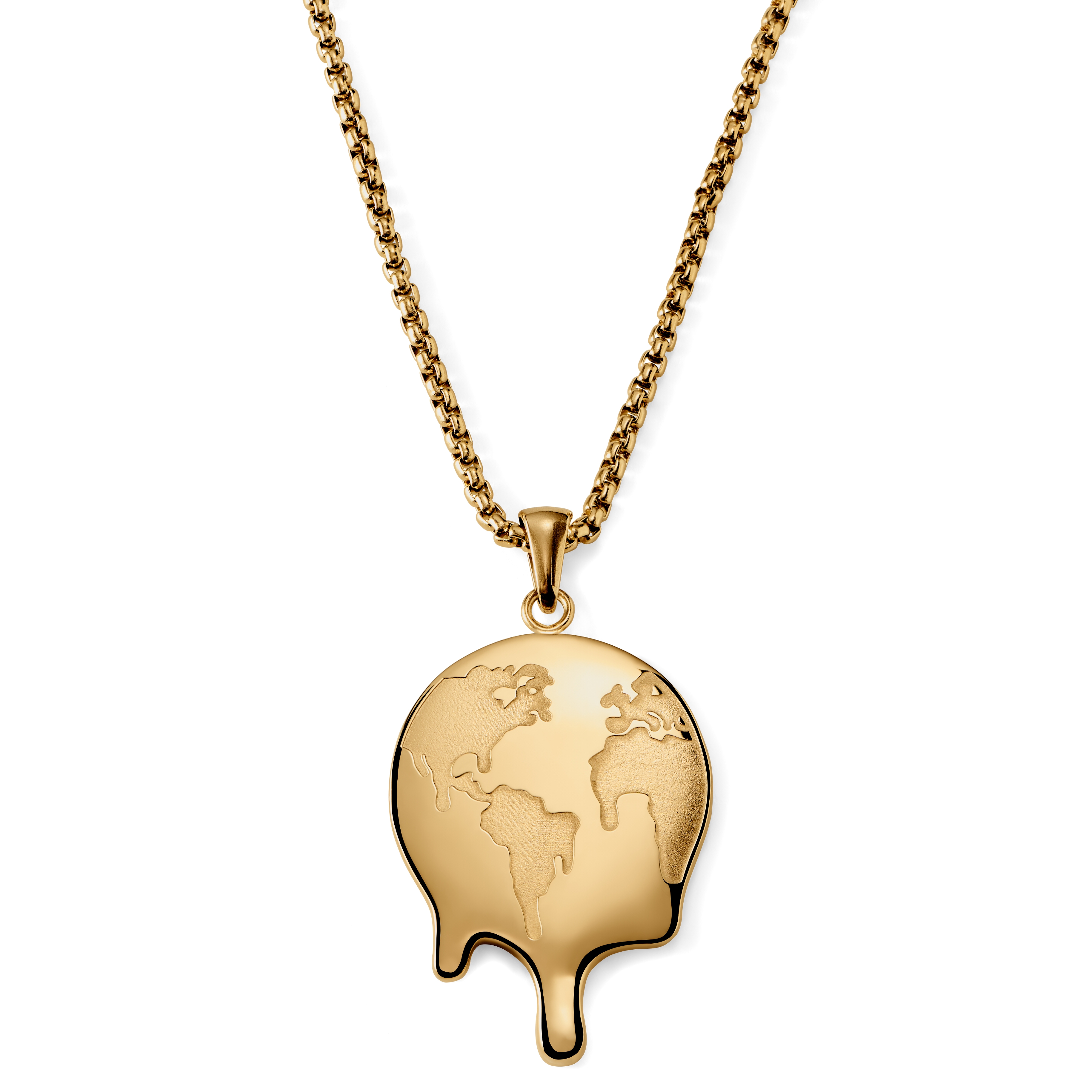 Buy fabula by OOMPH Jewellery Gold Tone Link Chain World Globe Medalion  Multi Layer Necklace for Women & Girls at Amazon.in