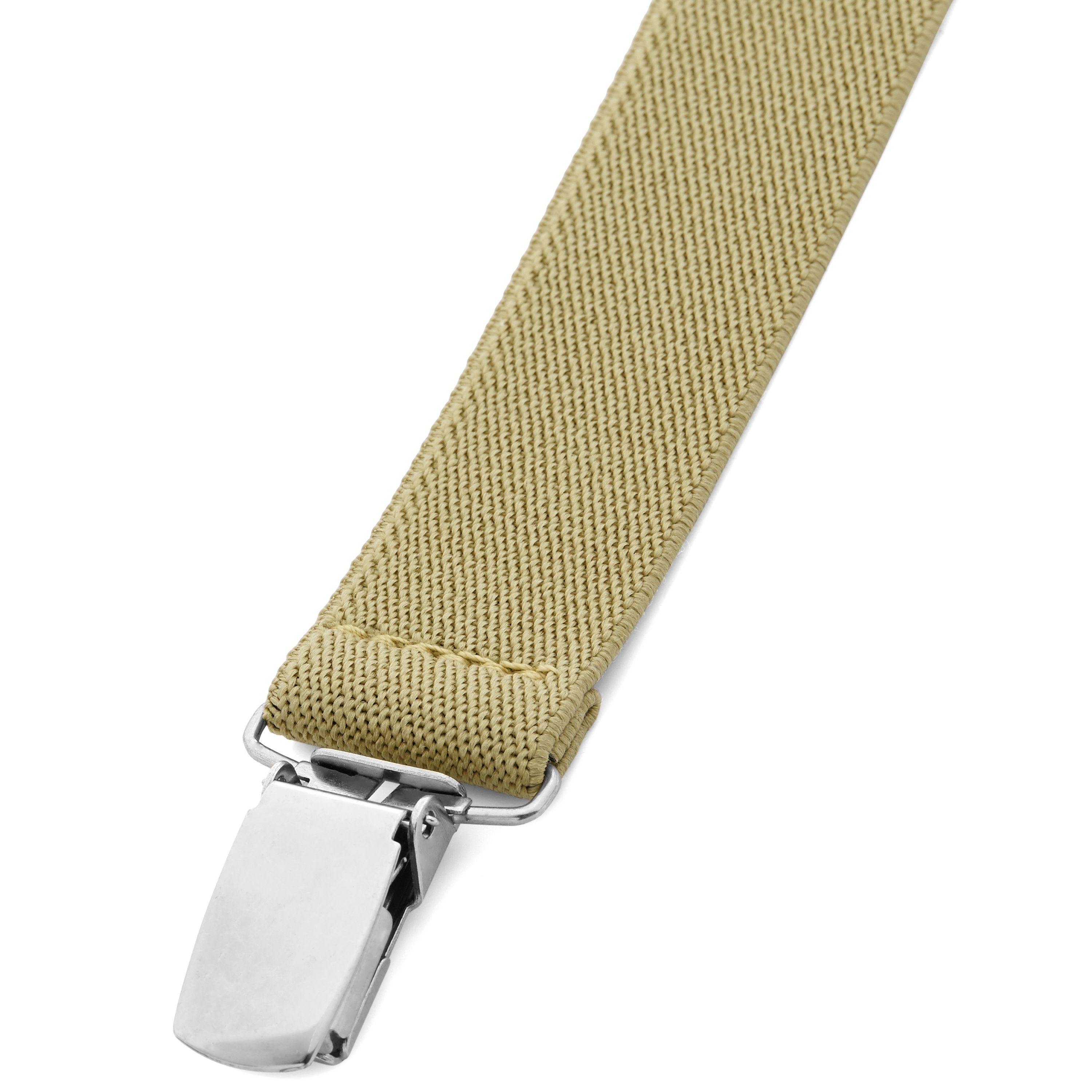 Khaki Slim Clip-On Suspenders  - 3