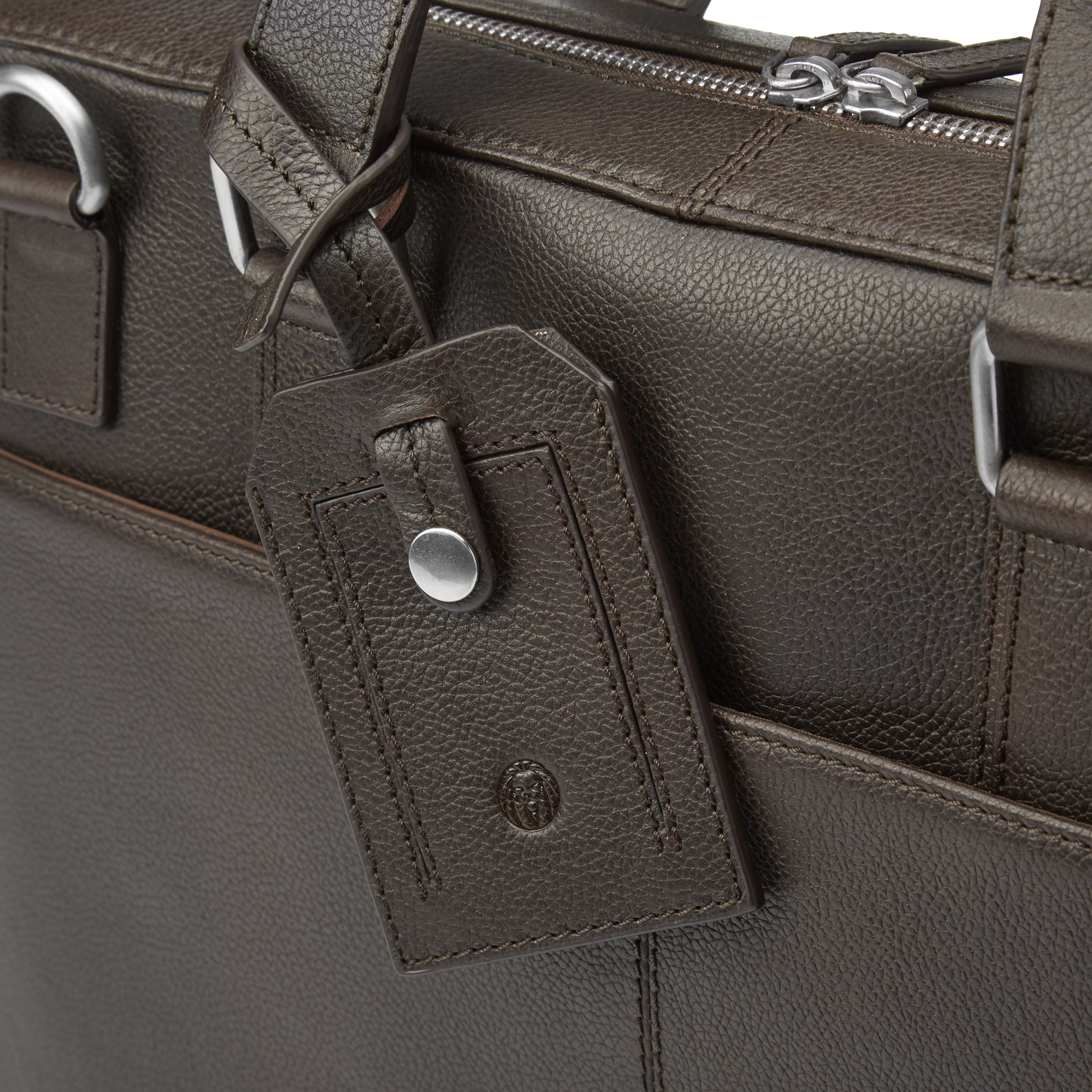 Scott Dunkelbraune Leder Laptop Aktentasche - 9