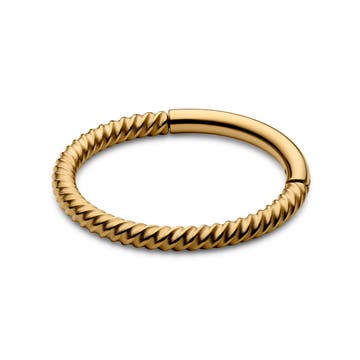 10 mm Gold-Tone Surgical Steel Wire Piercing Ring