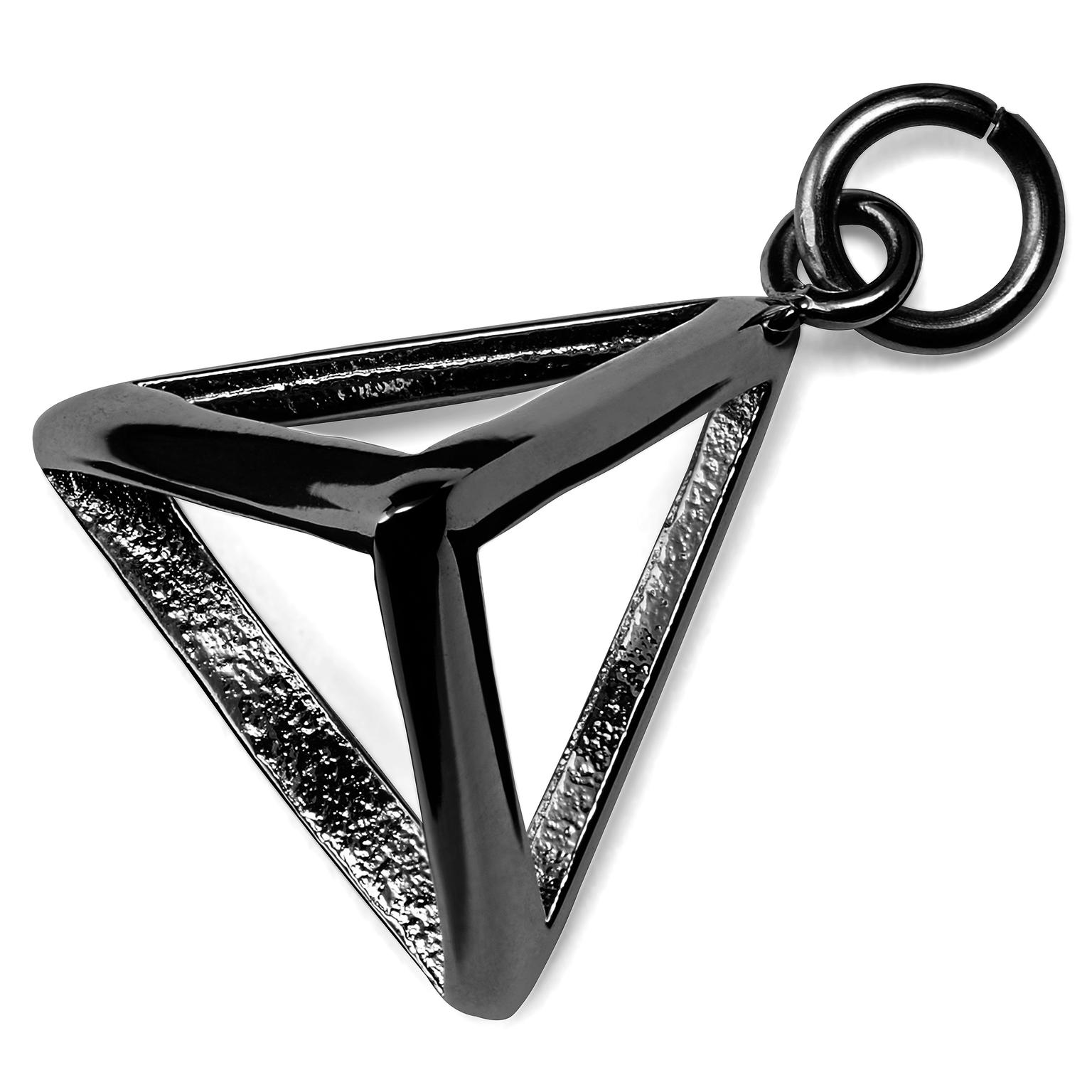 Stahl Dreieck Charm Schwarz Stahl Dreieck Charm Schwarz