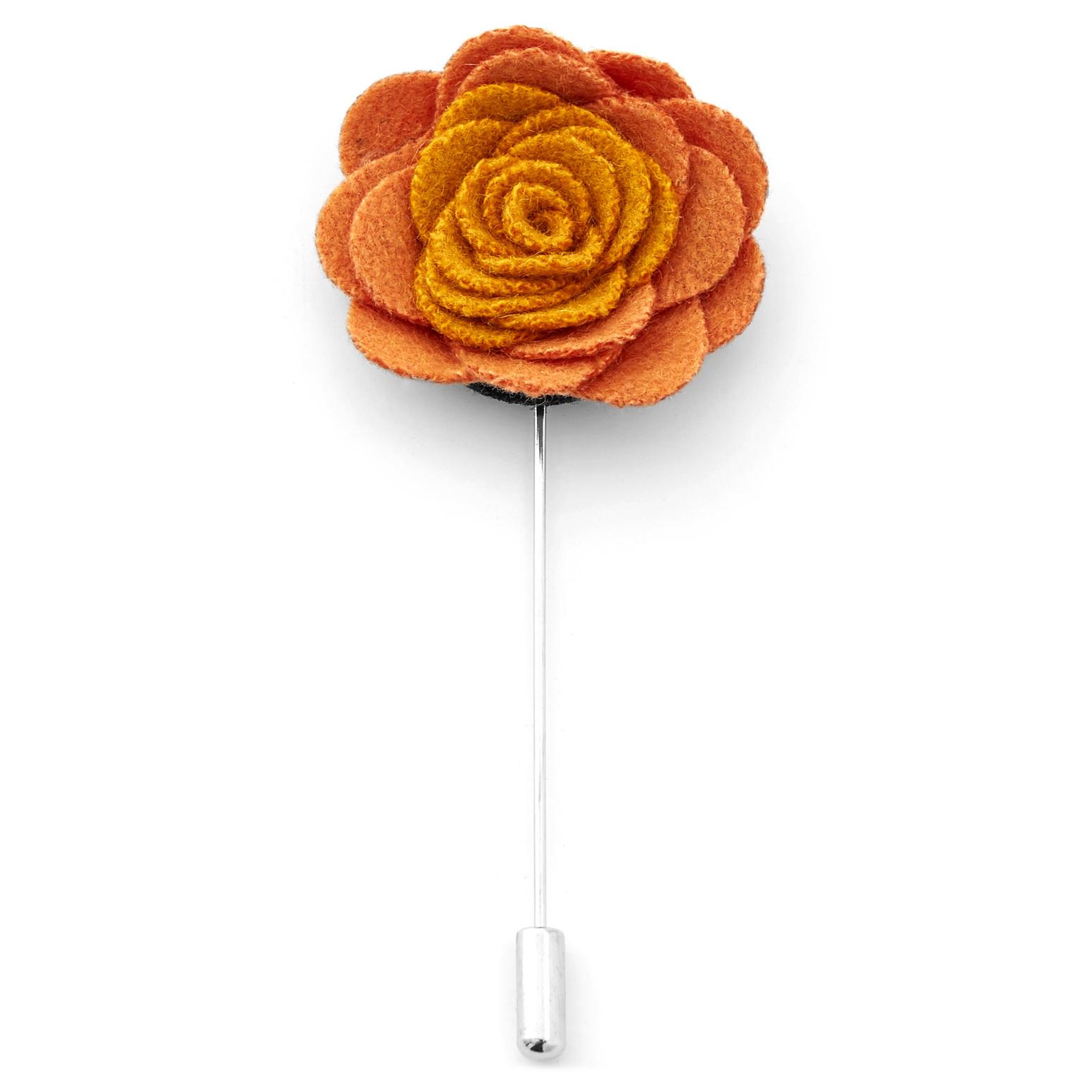 Morbida spilla floreale arancione e giallo Morbida spilla floreale arancione e giallo