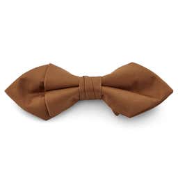 Light Brown Basic Pointy Pre-Tied Bow Tie