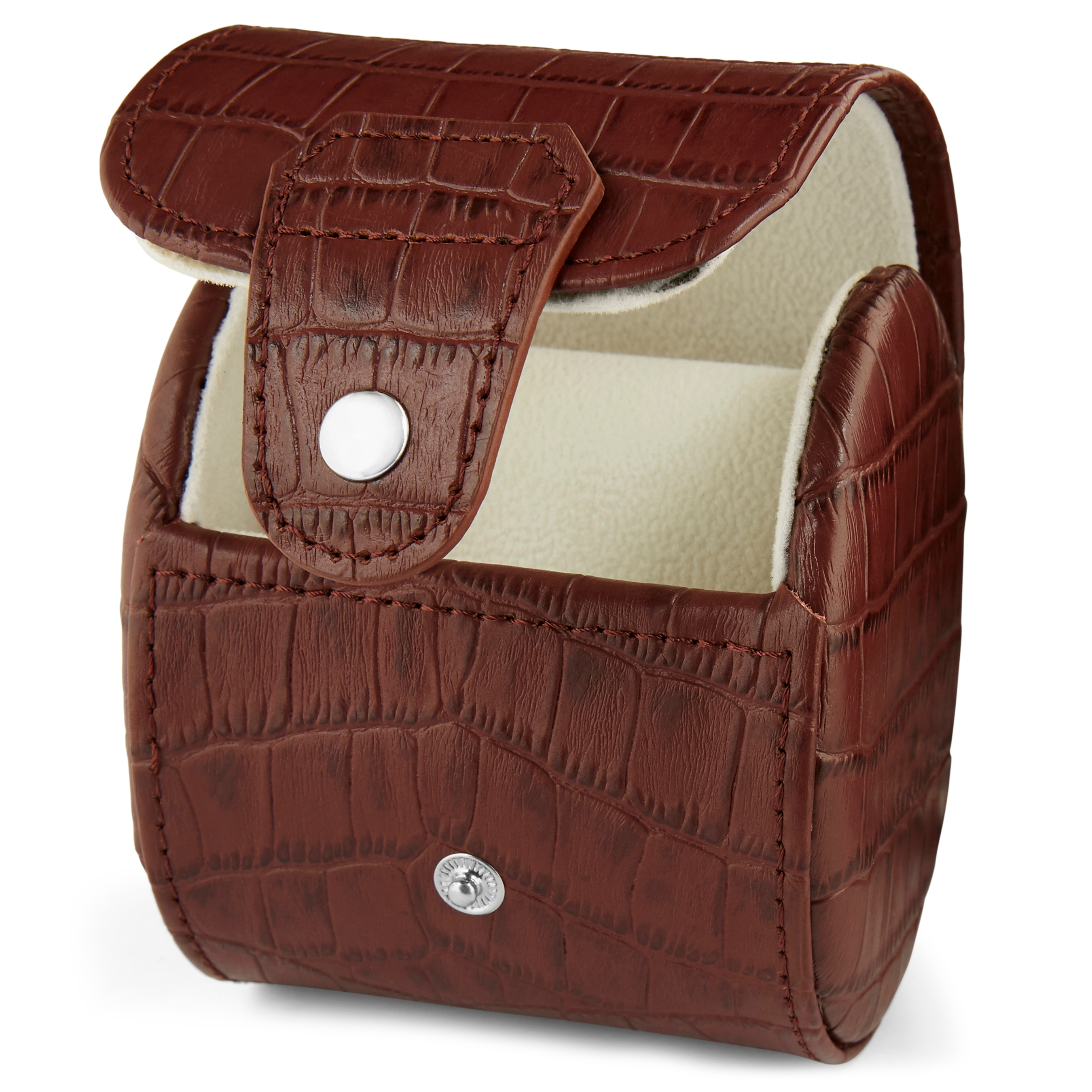 Funda para reloj individual marrón con diseño de cocodrilo - 2