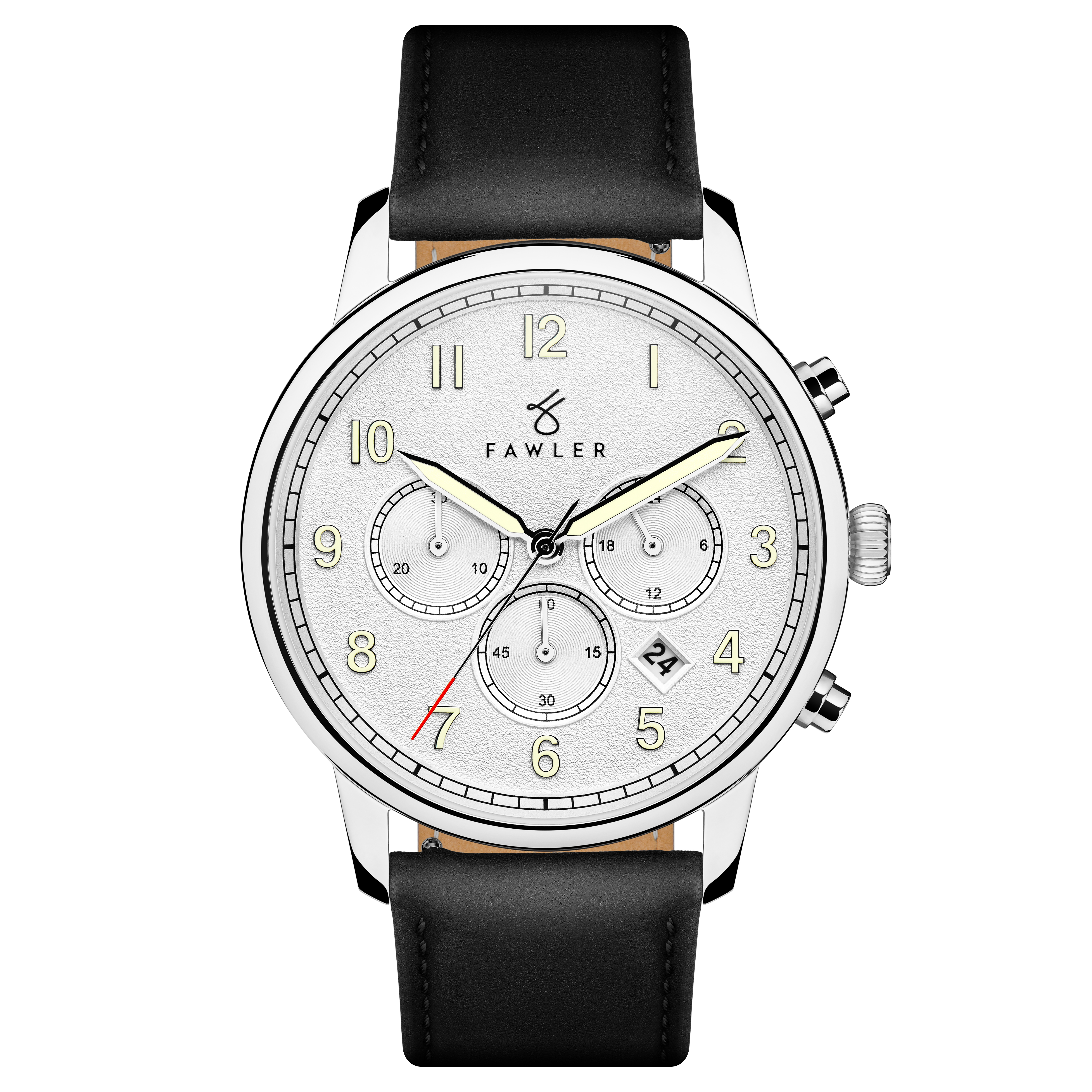 Titan black leather watches sale