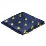 Navy Blue Double-Sided Pocket Square with Pineapples