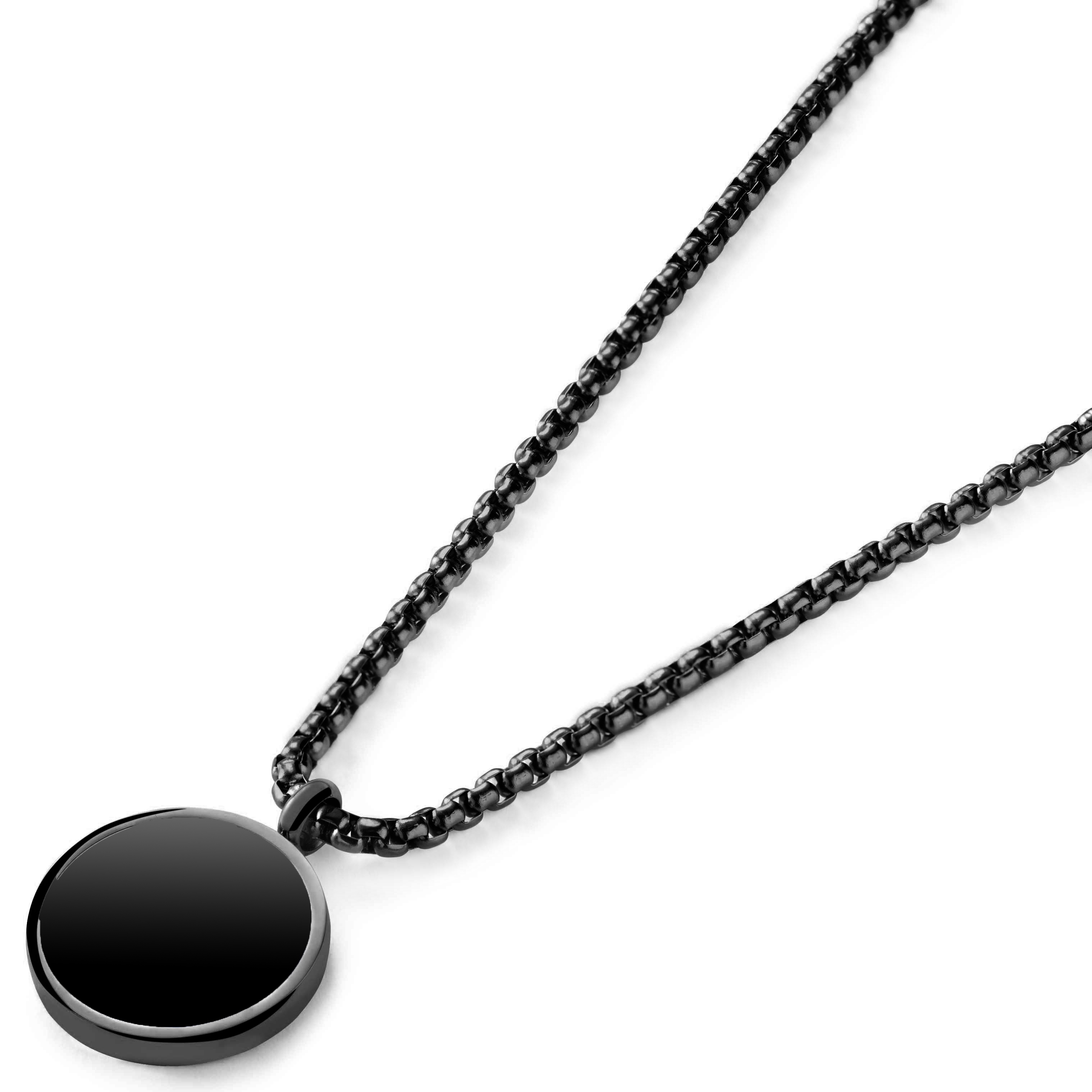 Orisun | Musta Onyksi pyöreä riipuskaulakoru - 2