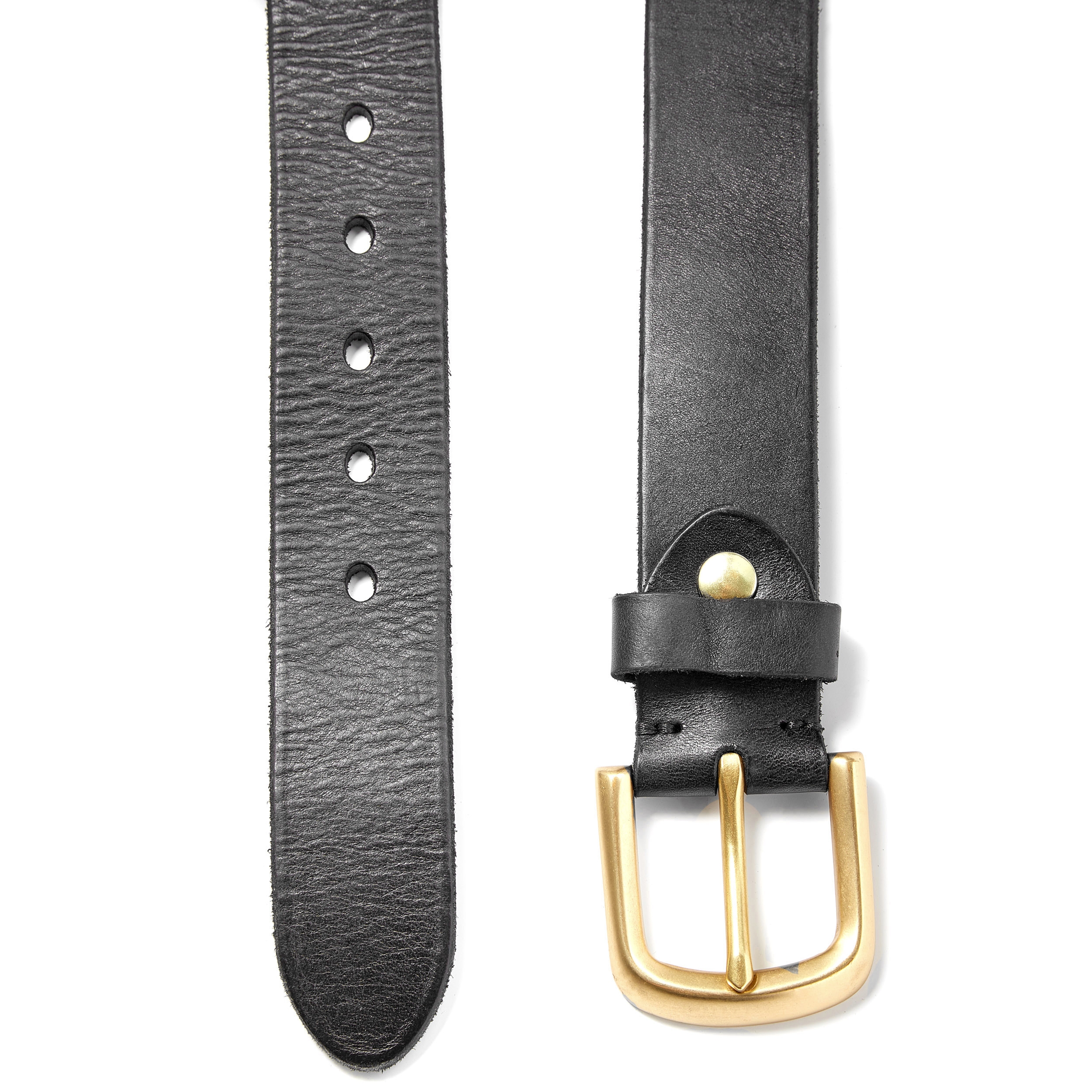 Naturlig Svart Skinnbelte - 2