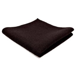 Pañuelo de bolsillo de lana artesanal marrón oscuro