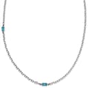 Prism | Blue Silver-Tone Crystal Glass Gemstone 2-Link Necklace Prism | Blue Silver-Tone Crystal Glass Gemstone 2-Link Necklace