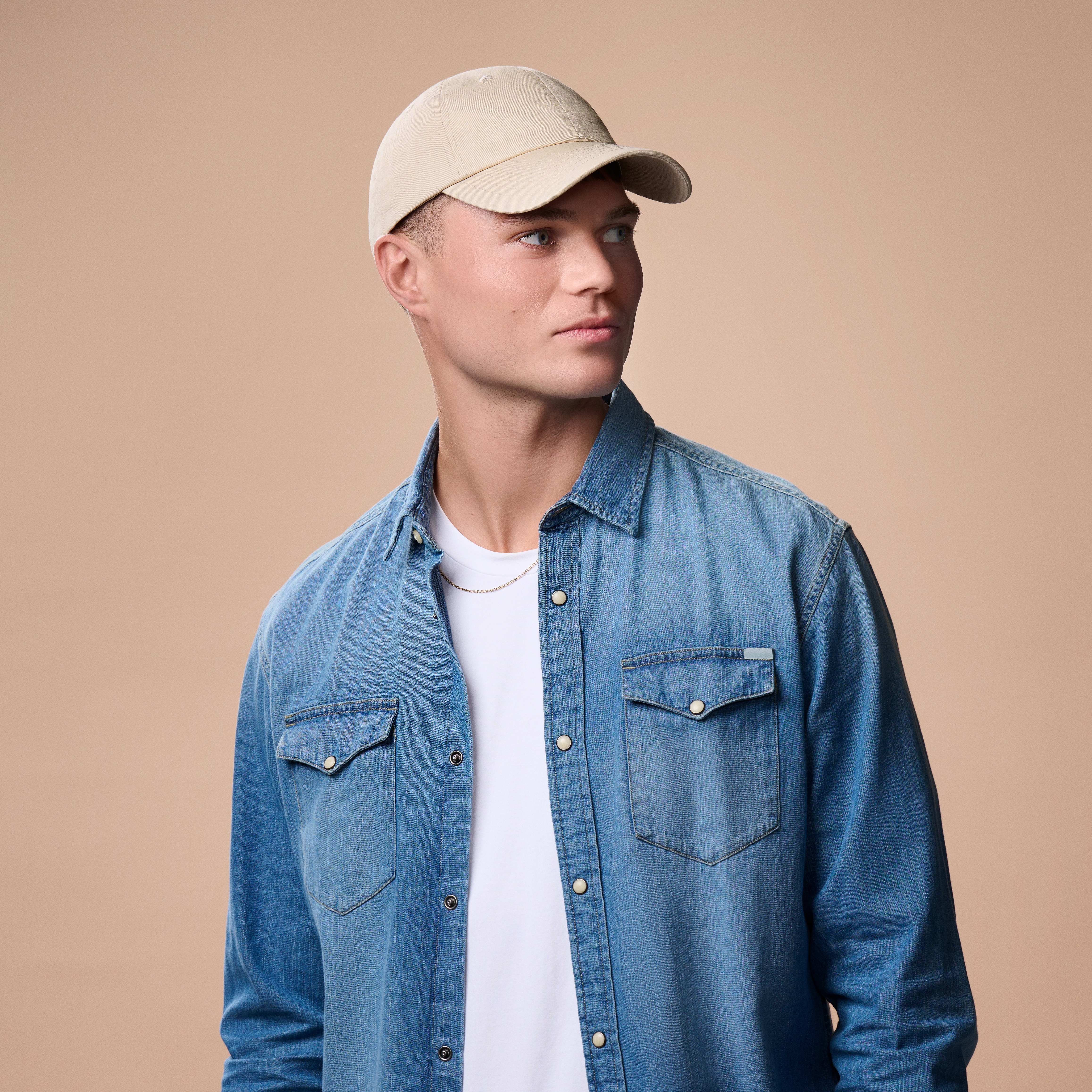 Beige Organic Cotton Soft Cap - 3