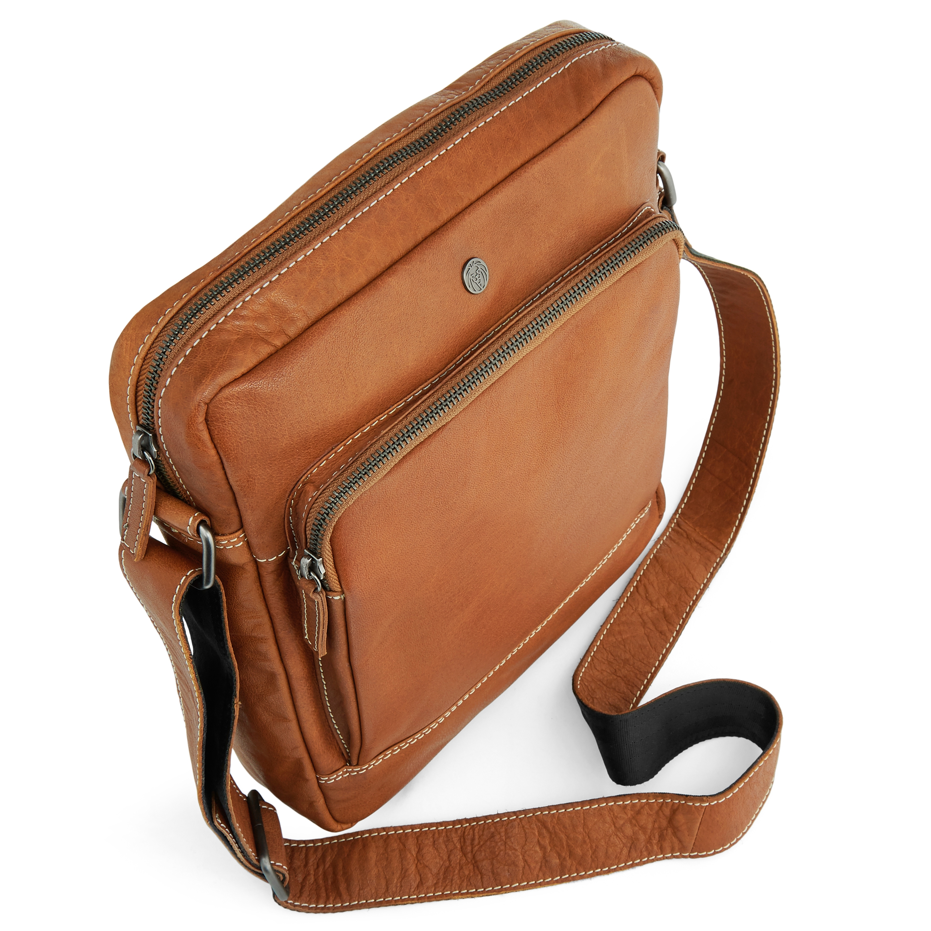 Oxford Classic Tan City Leather Bag - 5