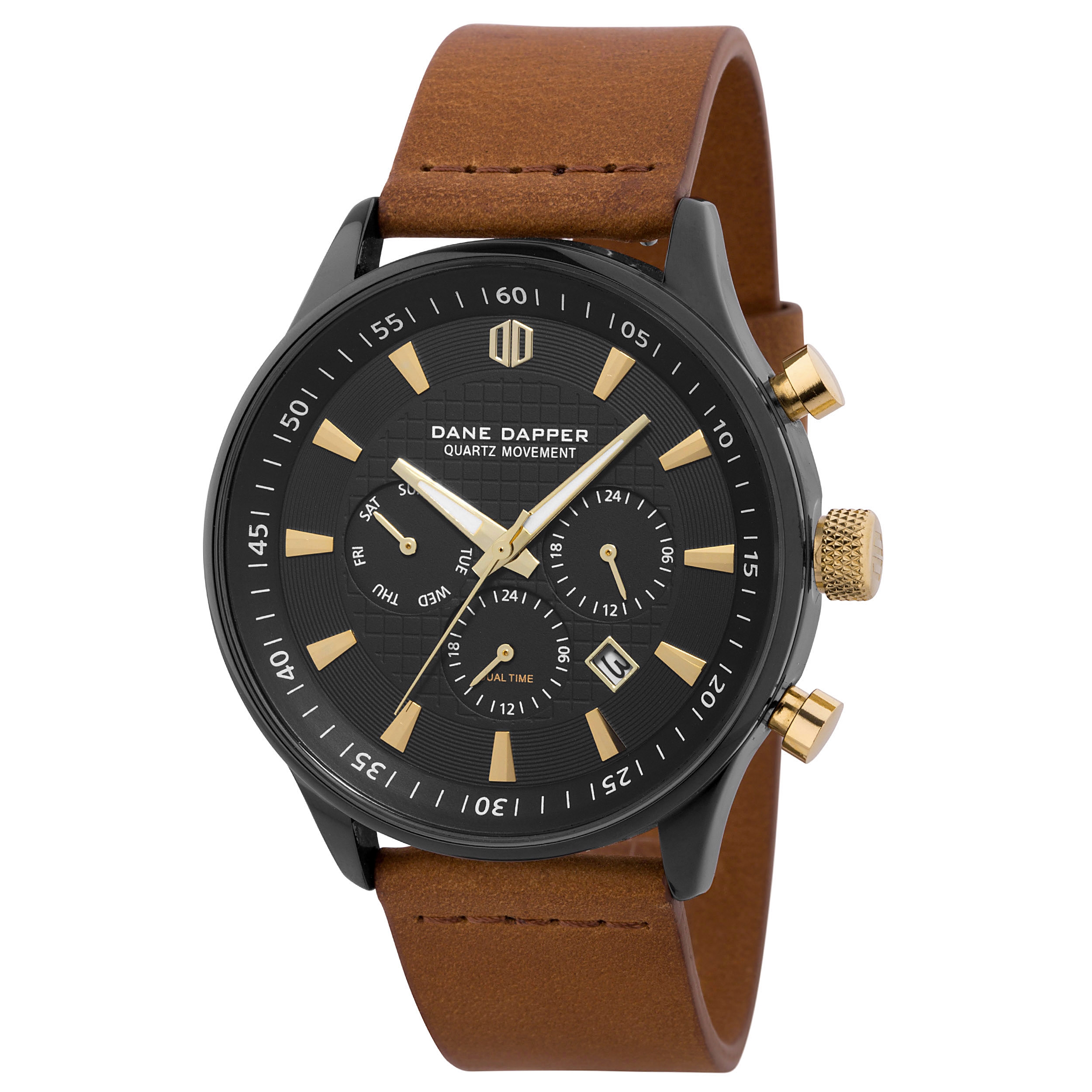 Brown, Black & Gold-Tone Accents Troika Watch - 1