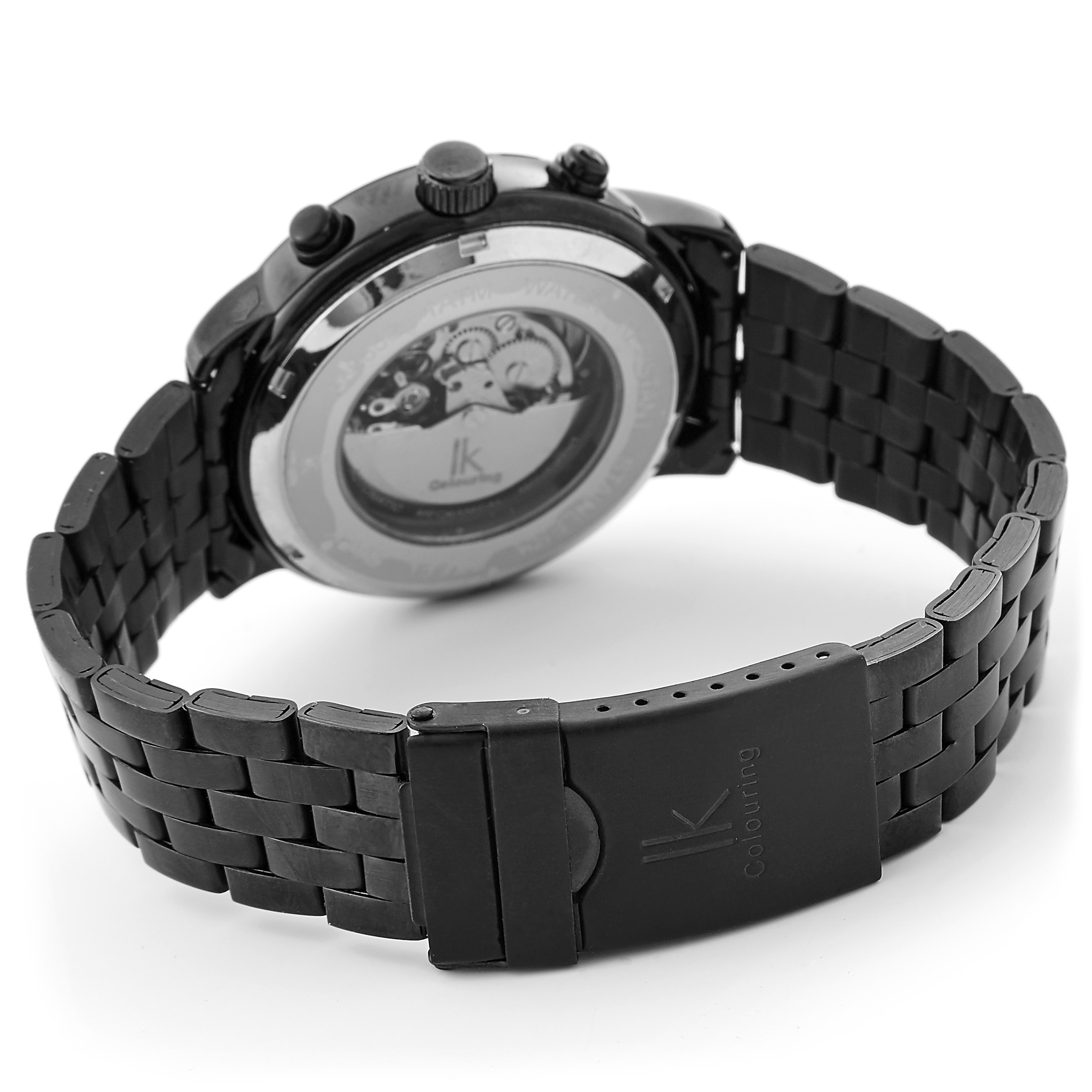 Черен часовник с три циферблата - 3