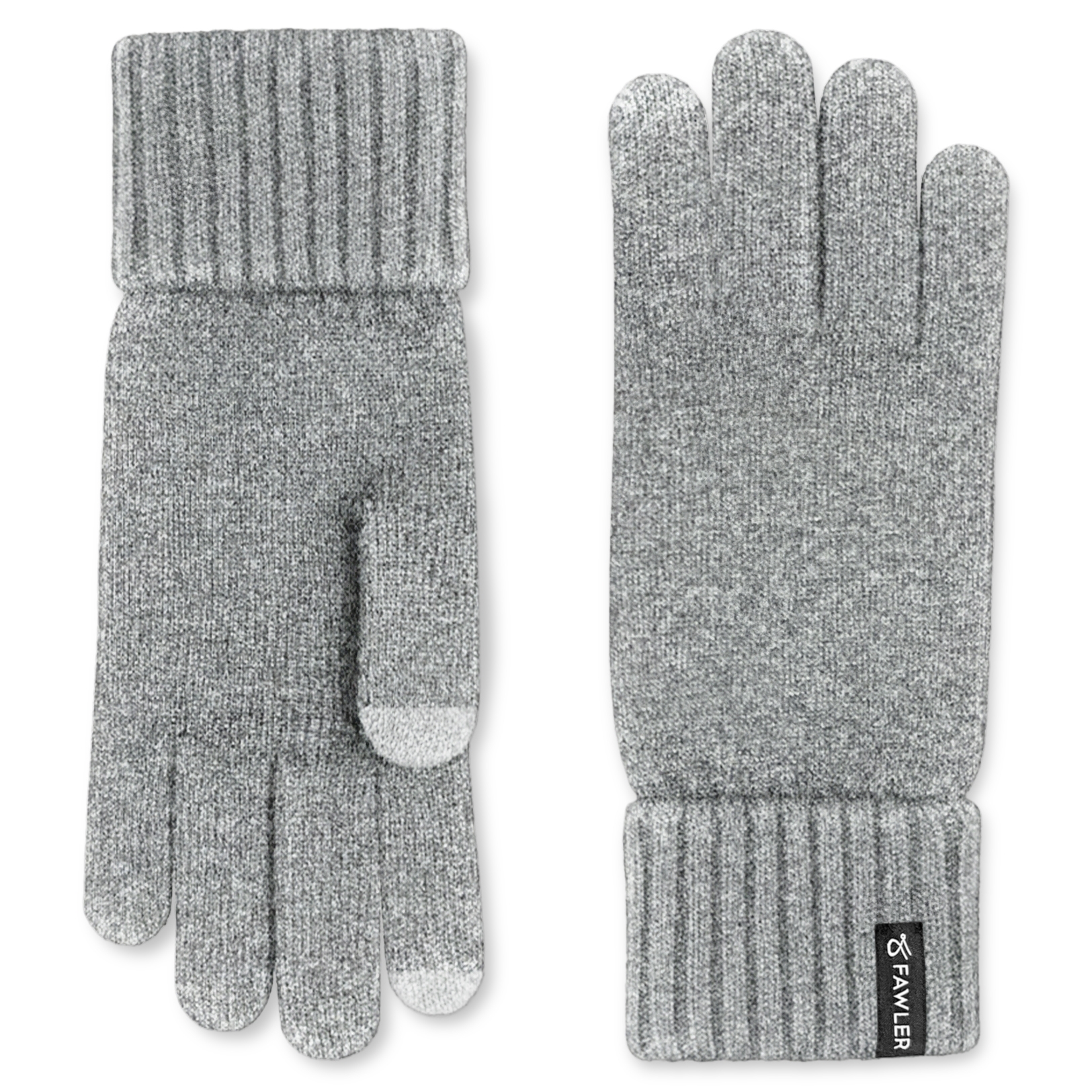 Baltic | Luvas Cinzentas-escuro Caneladas em Lã Fina Compatíveis com Ecrãs - 2