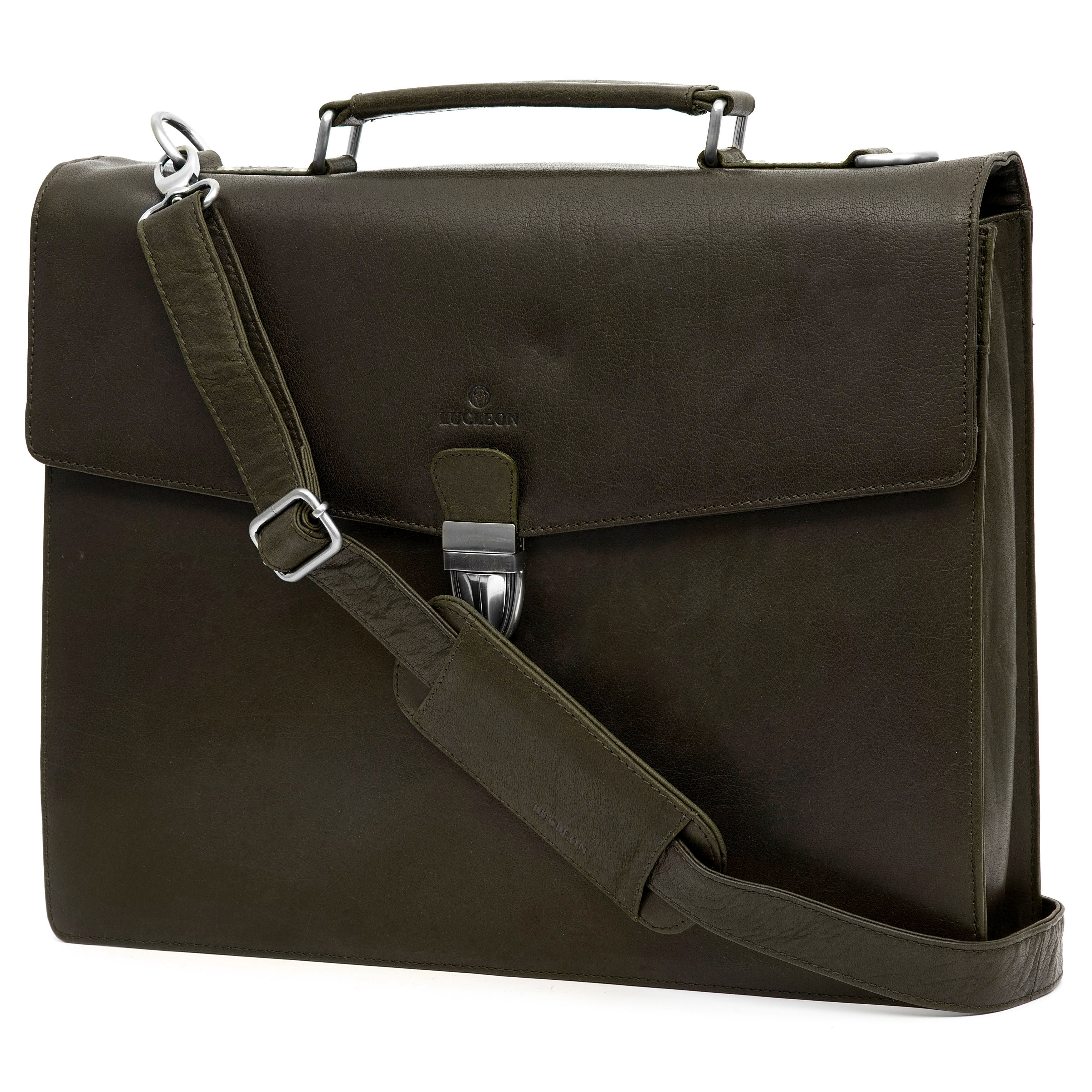 Δερμάτινος Χαρτοφύλακας Montreal Olive Satchel - 3