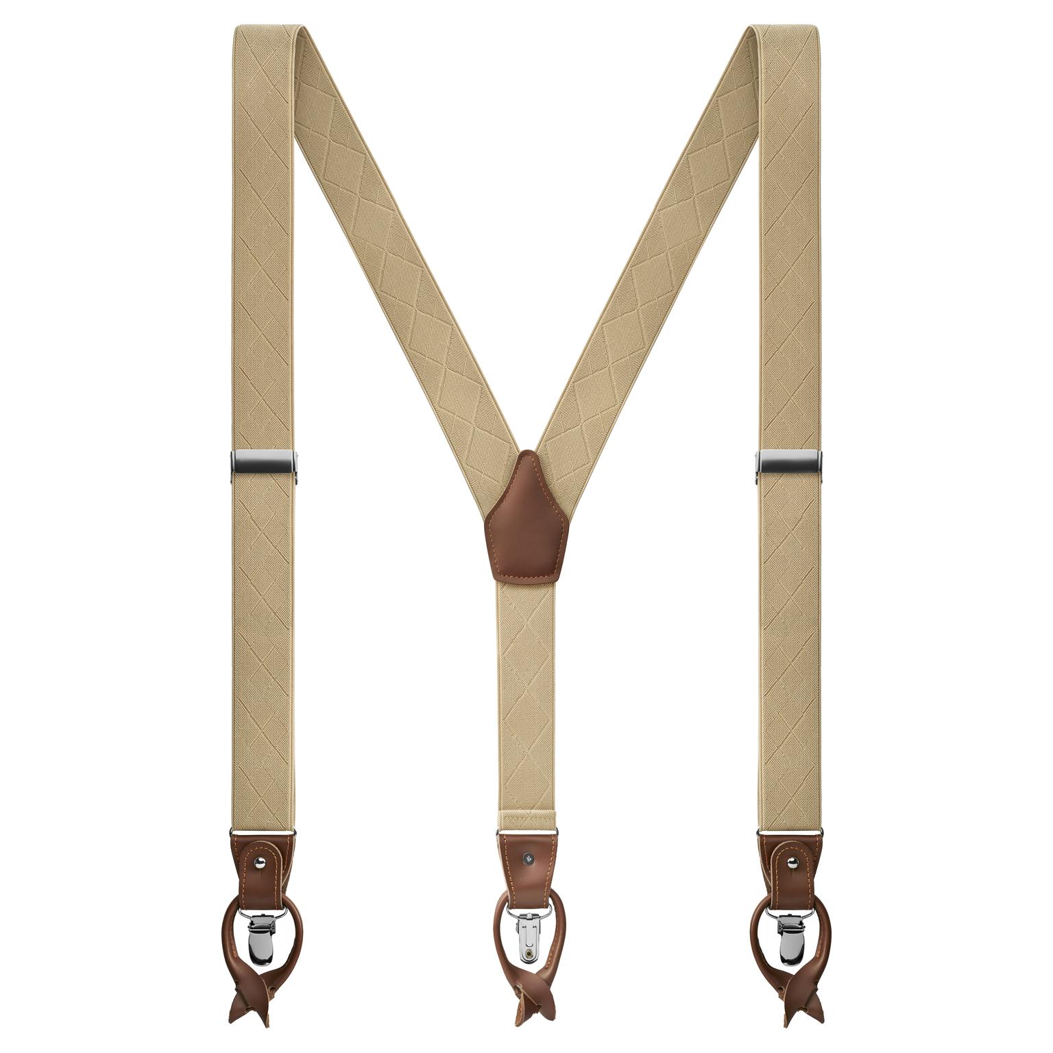 Vexel | Sand Diamond-Patterned Suspenders Vexel | Sand Diamond-Patterned Suspenders