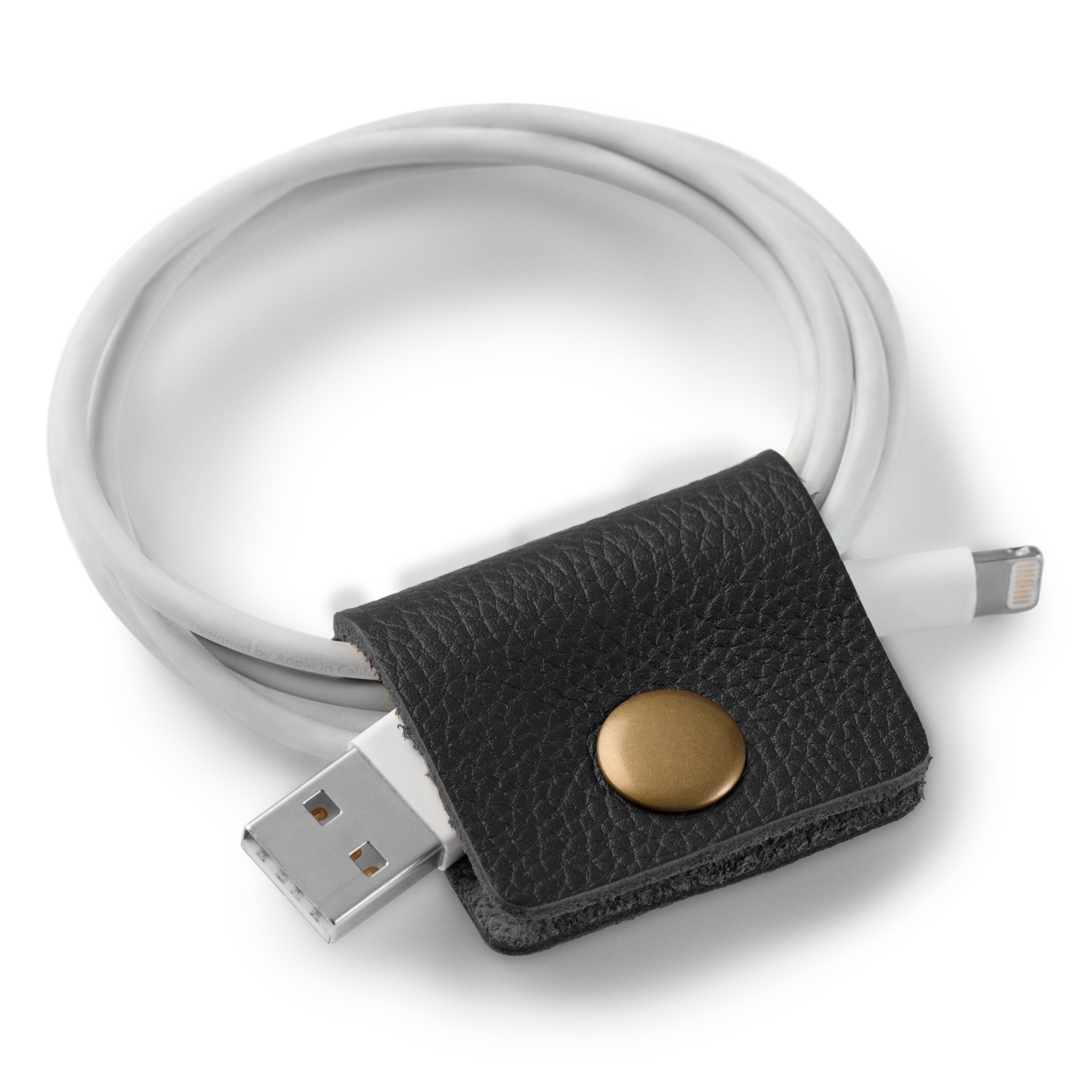 Kabel-Organizer | Schwarzes Leder | Klein - 2