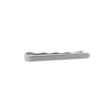 Matte Silver-Tone 4 cm Rounded Tie Bar Matte Silver-Tone 4 cm Rounded Tie Bar