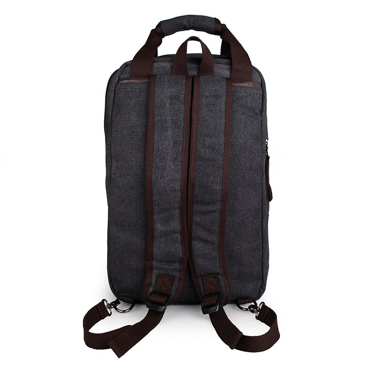 Stor Blå Kanvas Ryggsekk - 2