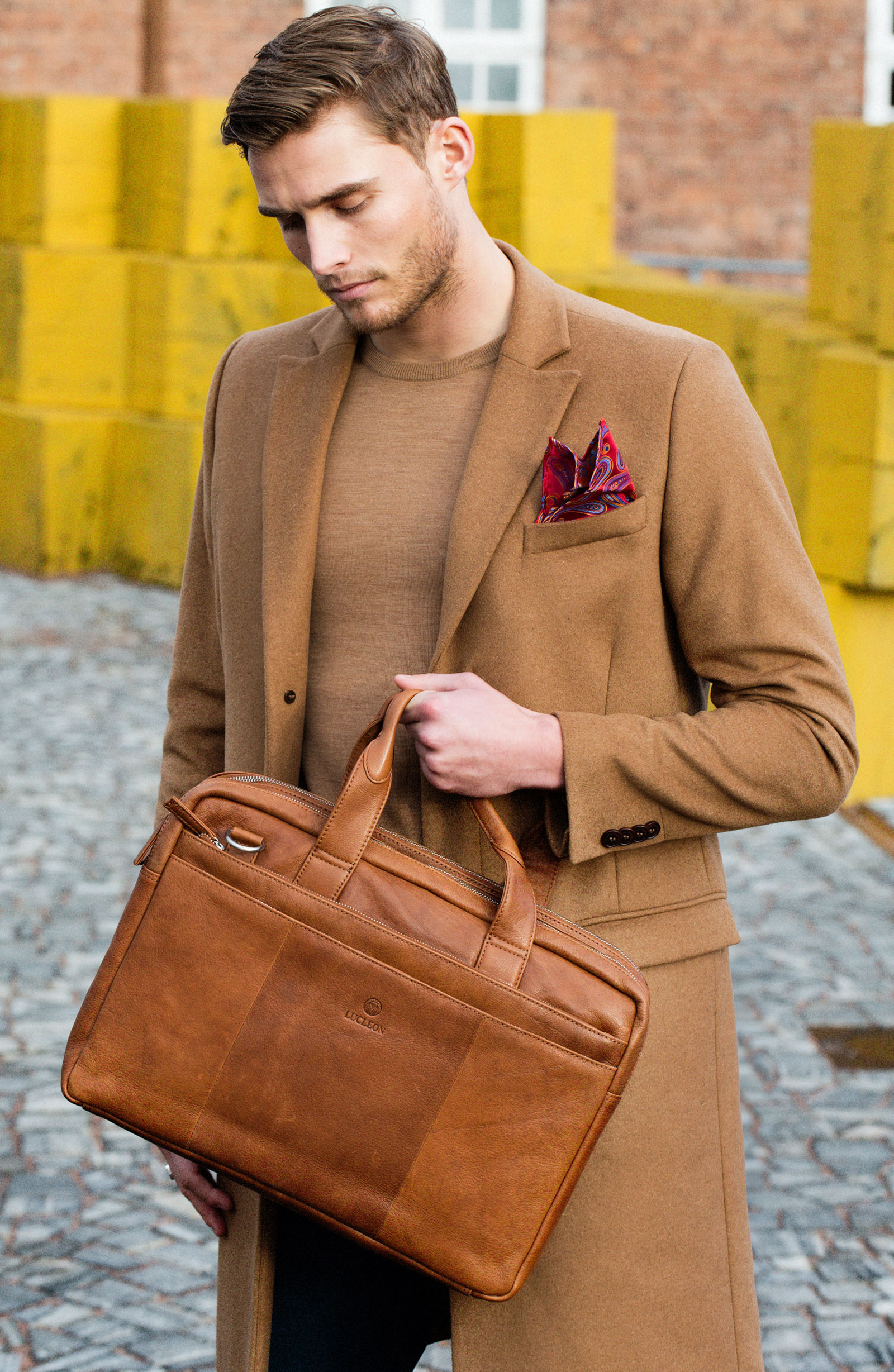 Hellbraune California Laptoptasche - 4