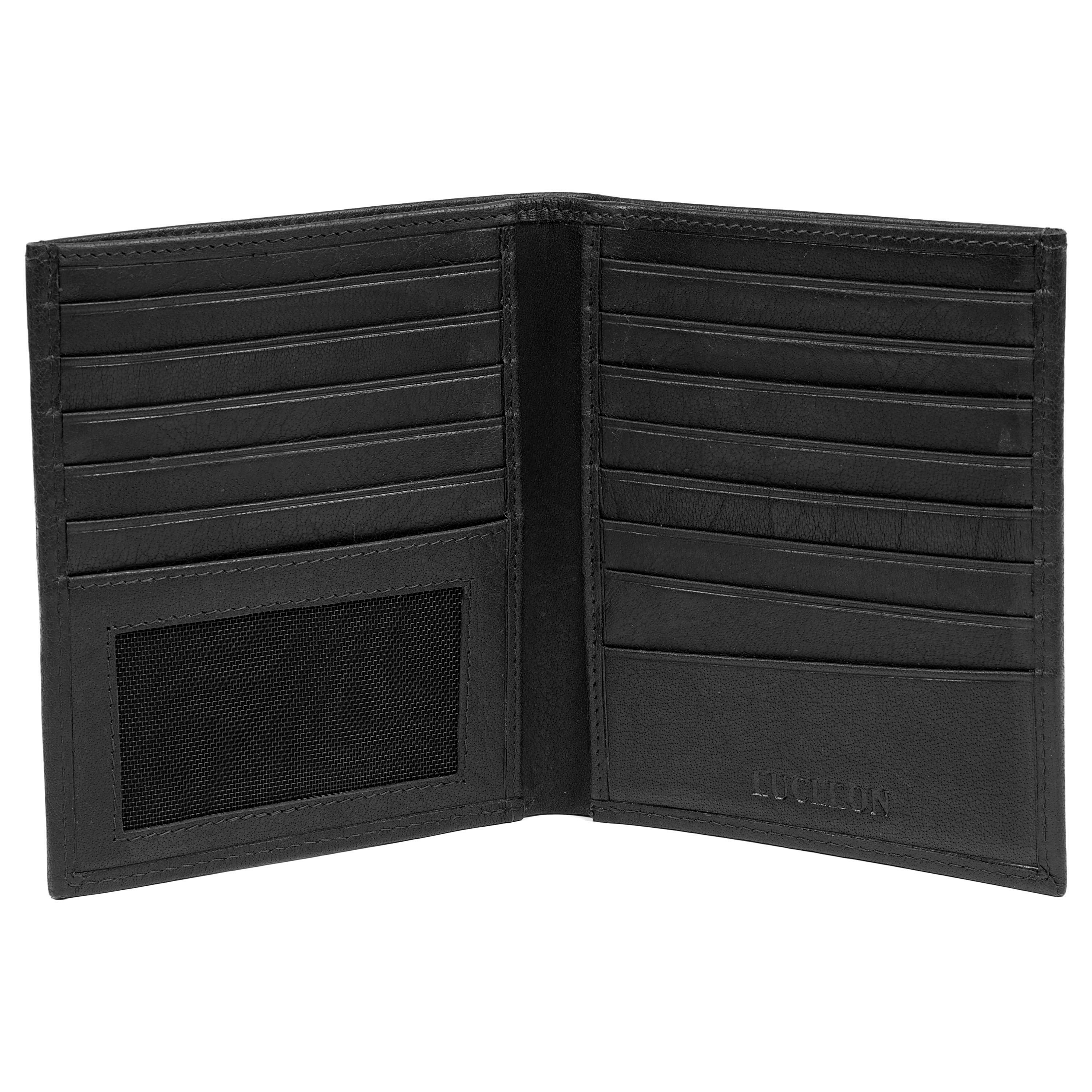 Montreal Schwarze RFID Leder Geldbörse Mit 13 Kartenfächern - 2