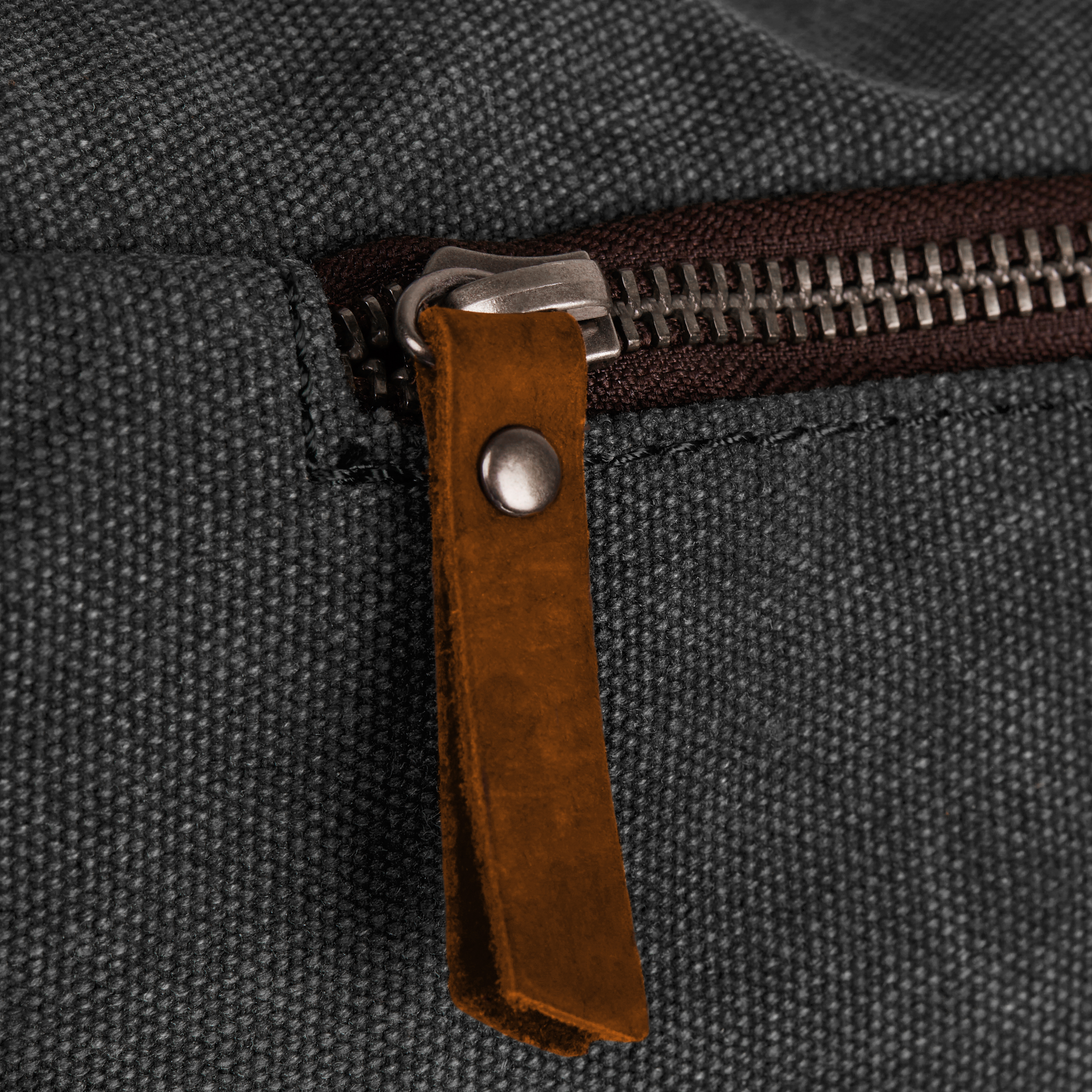 Tarpa | Graphite &amp; Tan Canvas Fanny Pack - 4