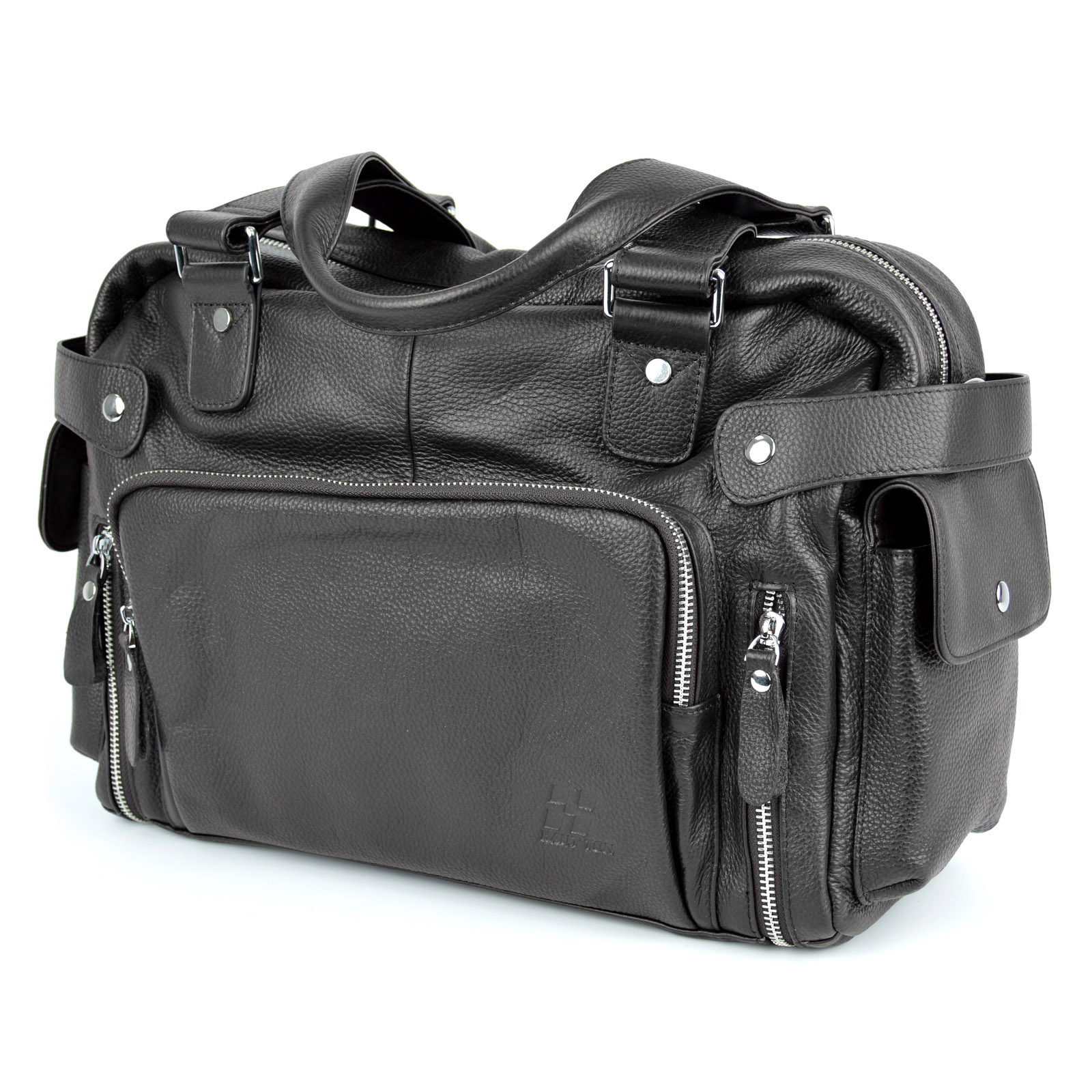 Exklusive schwarze VT Ledertasche - 14